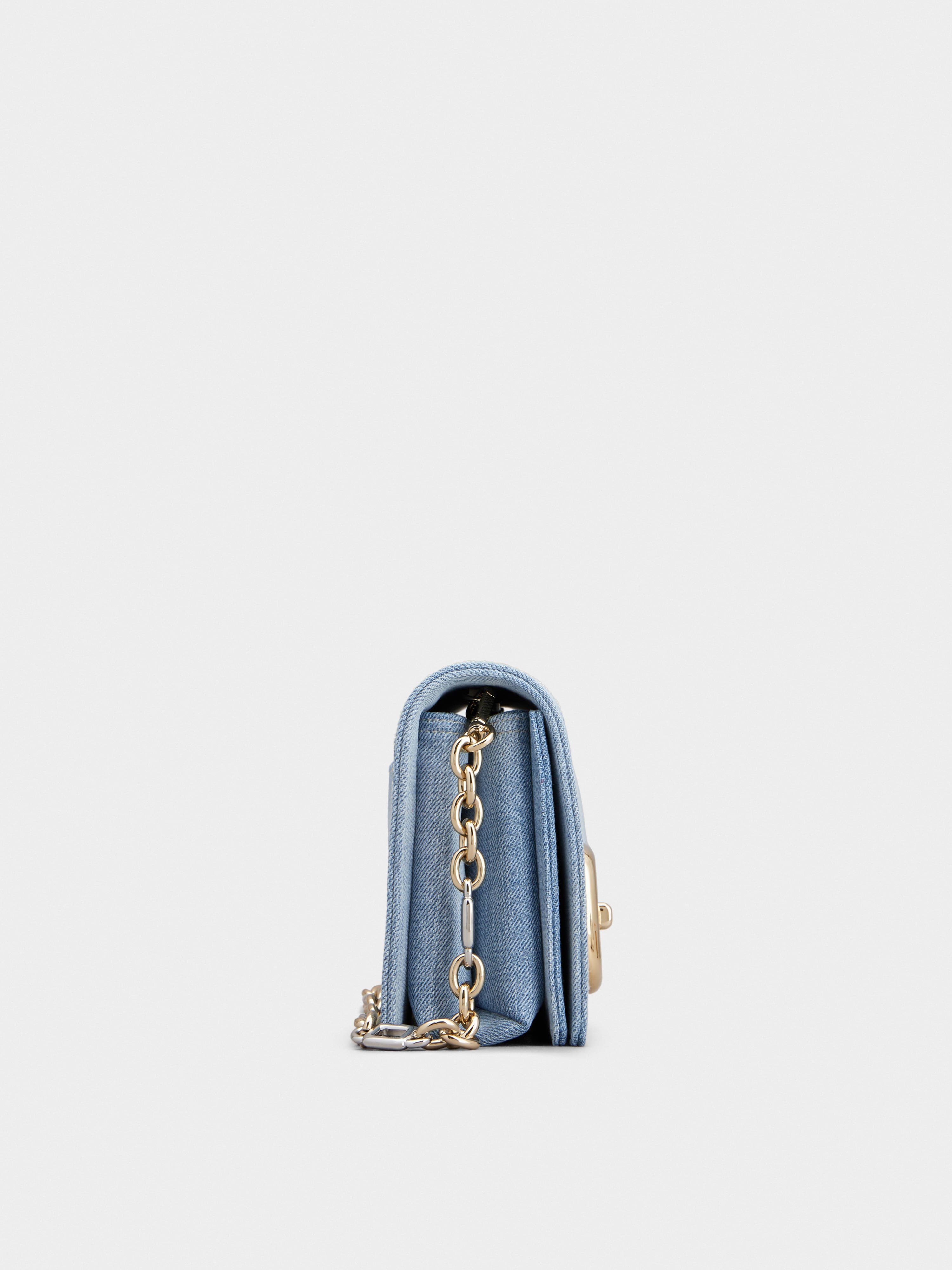 Viv' Choc Summertime Denim Chain Bag - 4