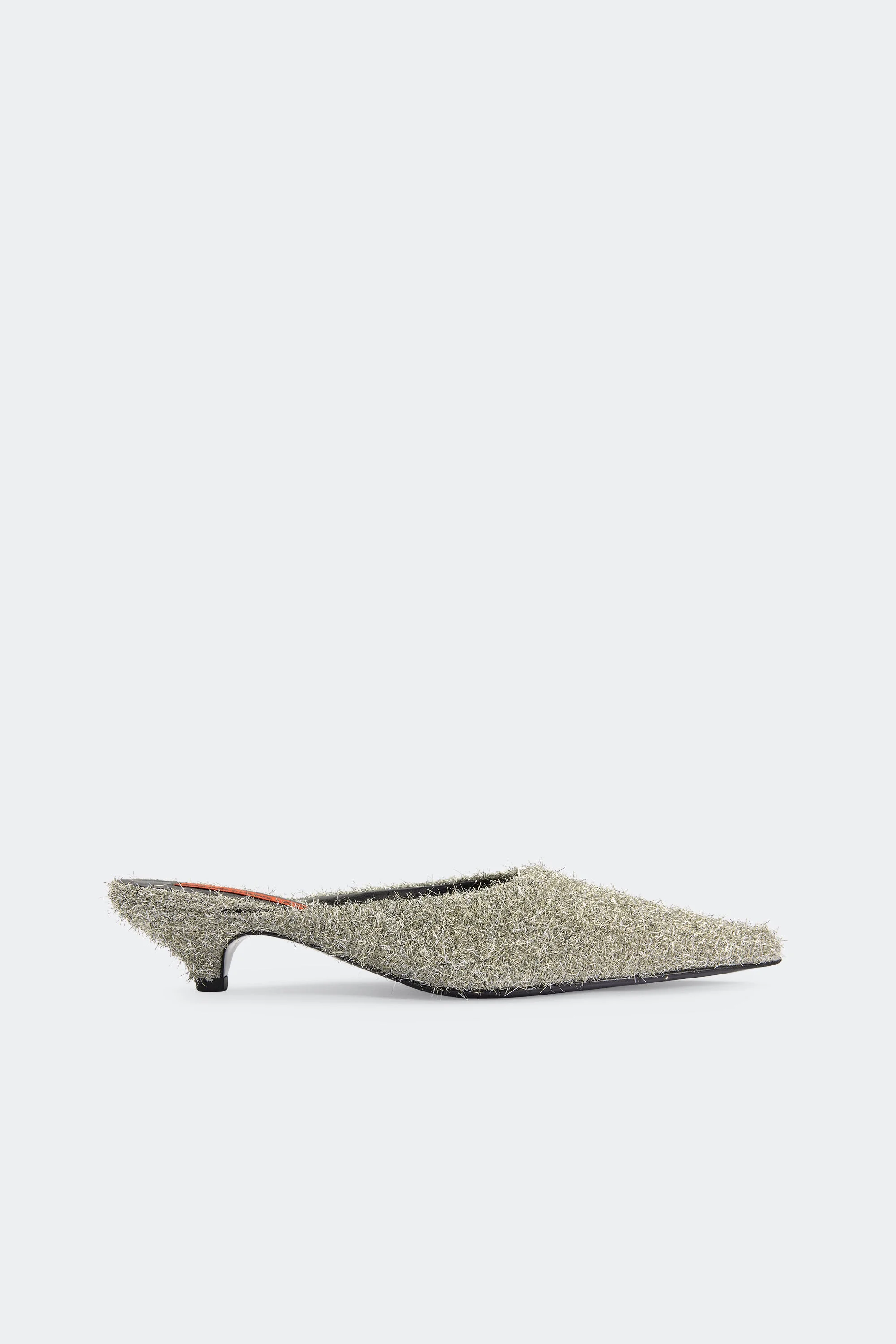 Tinsel Arrow Mule In Silver - 1