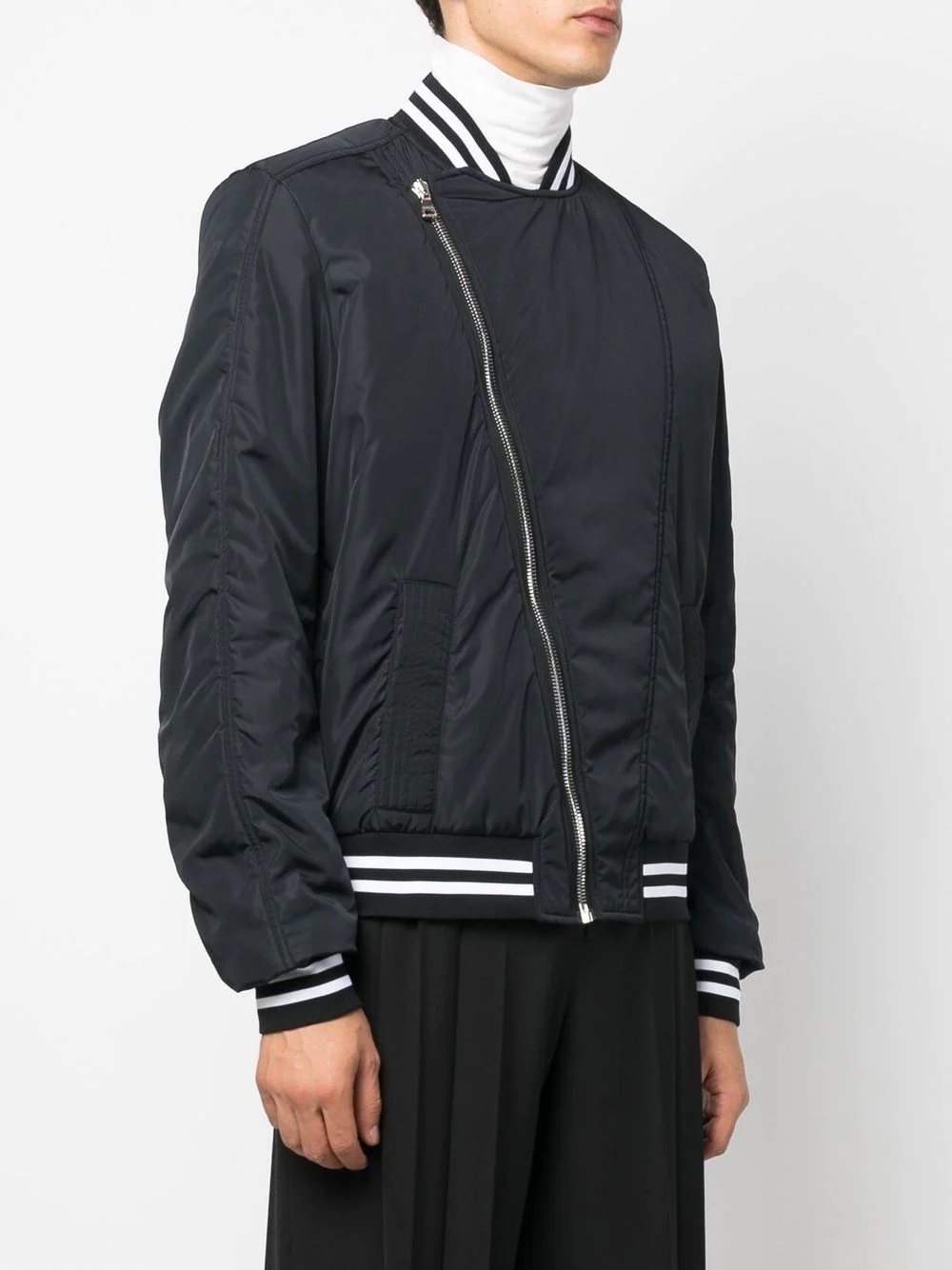 logo-print bomber jacket - 3