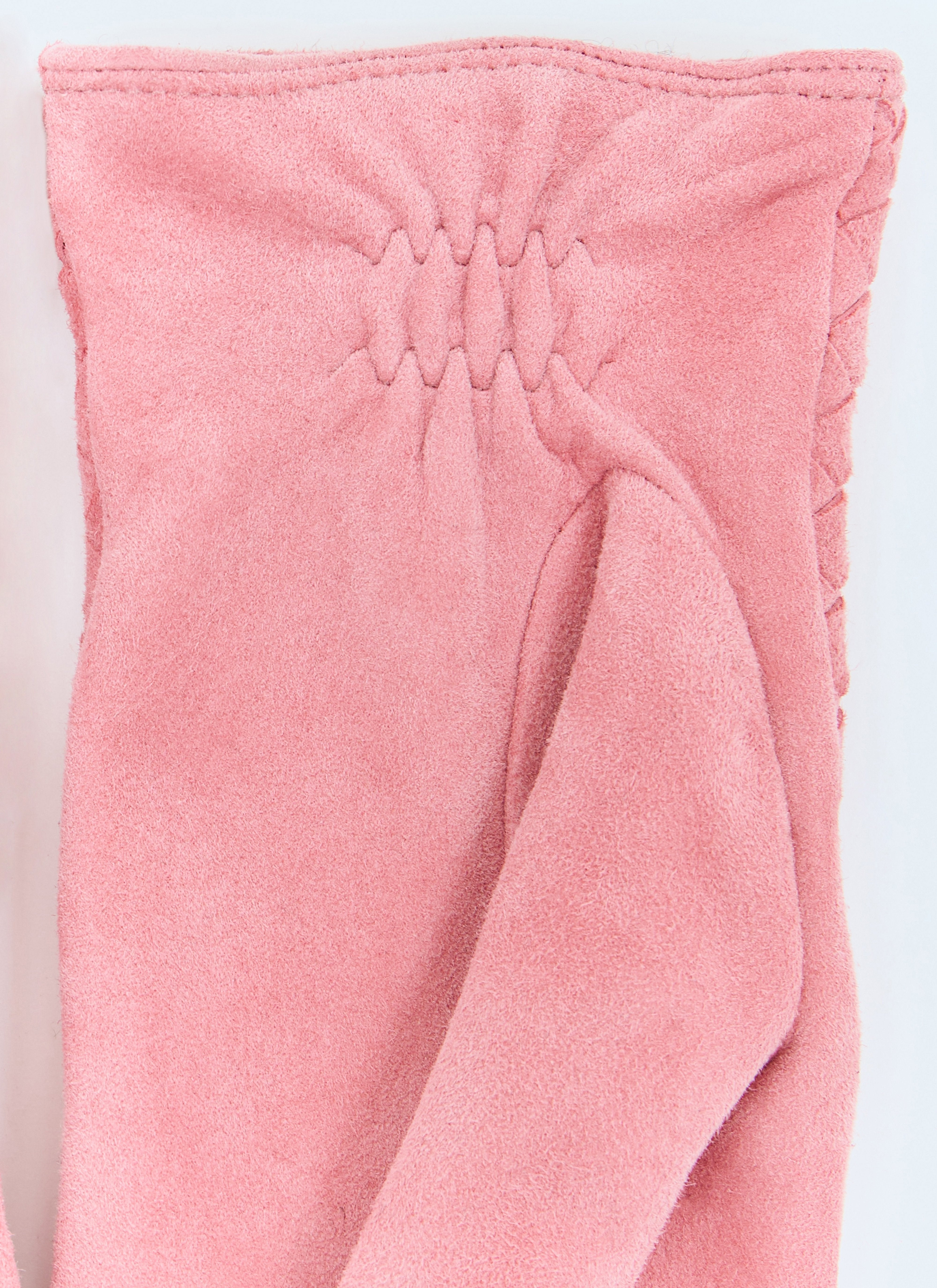 Bottega Veneta Women Suede Intrecciato Gloves - 2