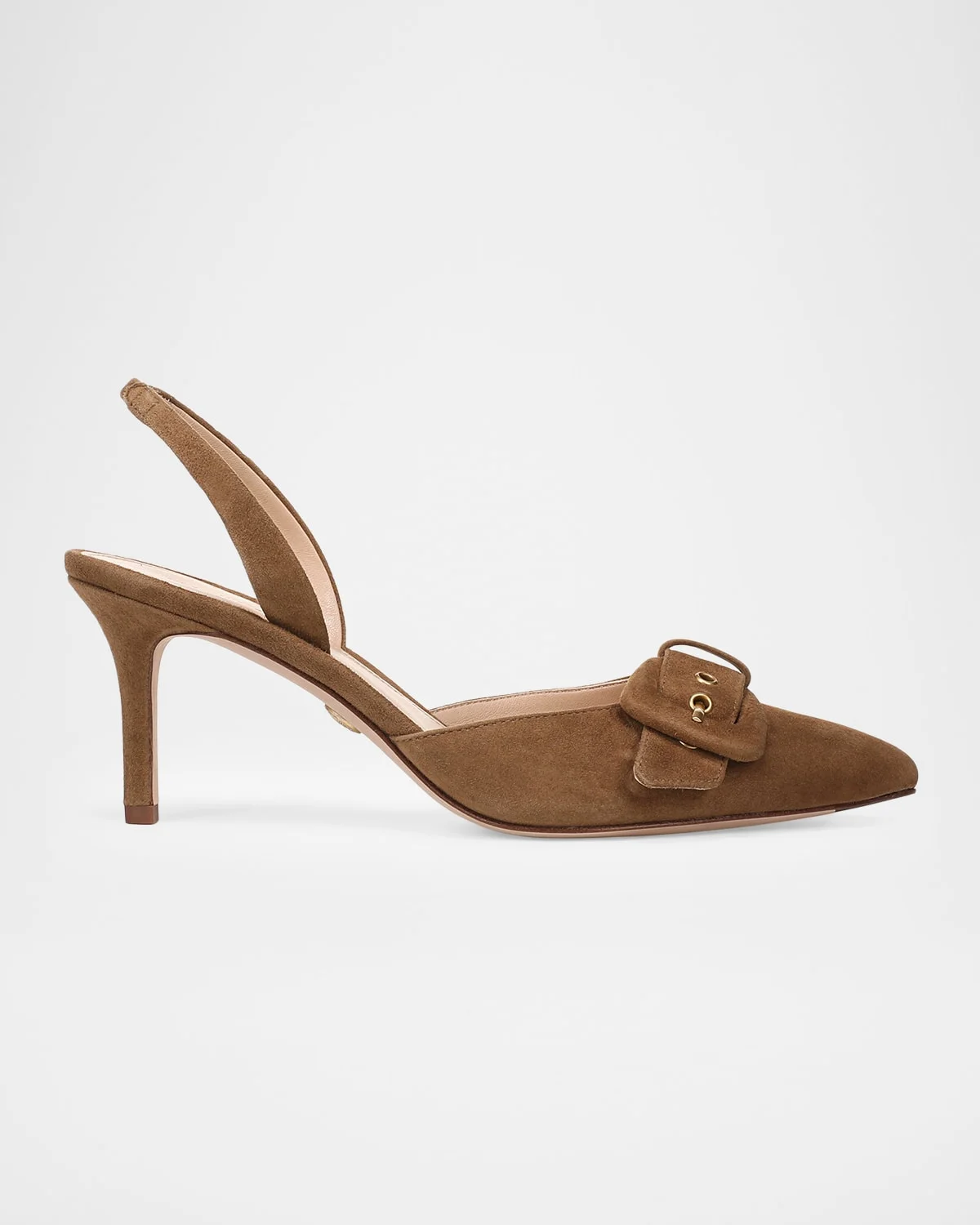 70mm Lenora Suede Slingback Pumps - 1