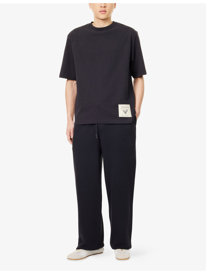JACQUEMUS Le Jogging Torneo Brand-Patch Cotton Jogging Bottoms outlook