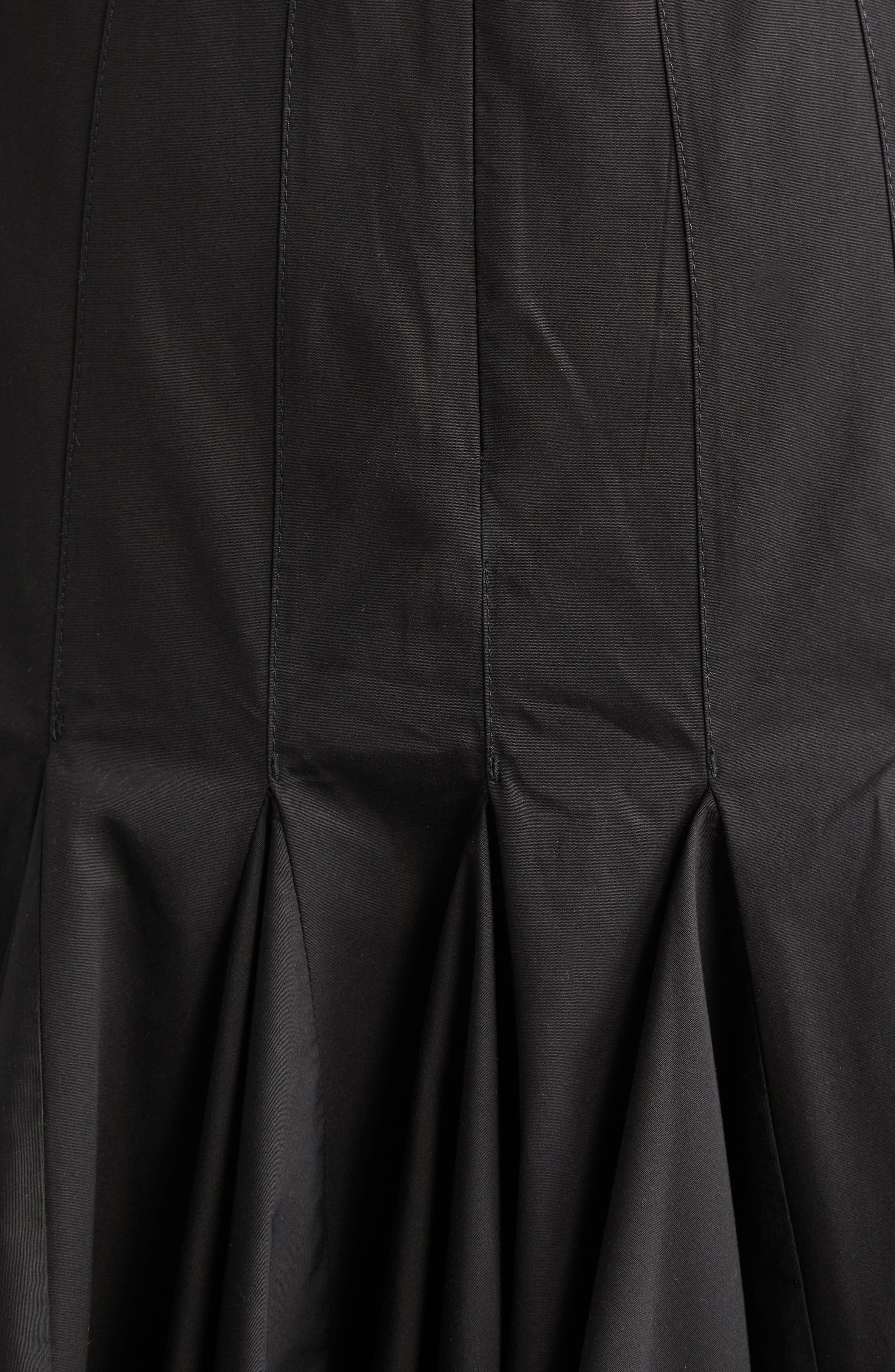 Jacquemus La Robe Agave Drop Waist Cotton Poplin Midi Dress in Black at Nordstrom - 6