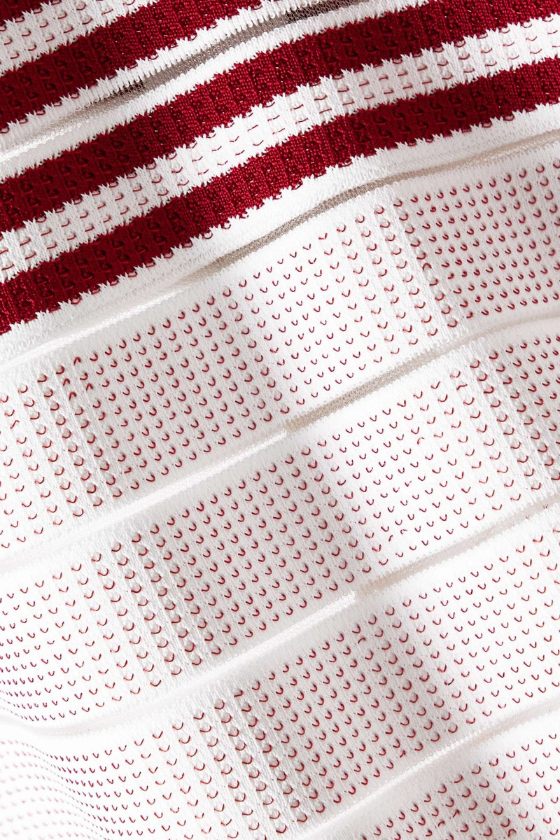 Striped metallic knitted mini dress 4