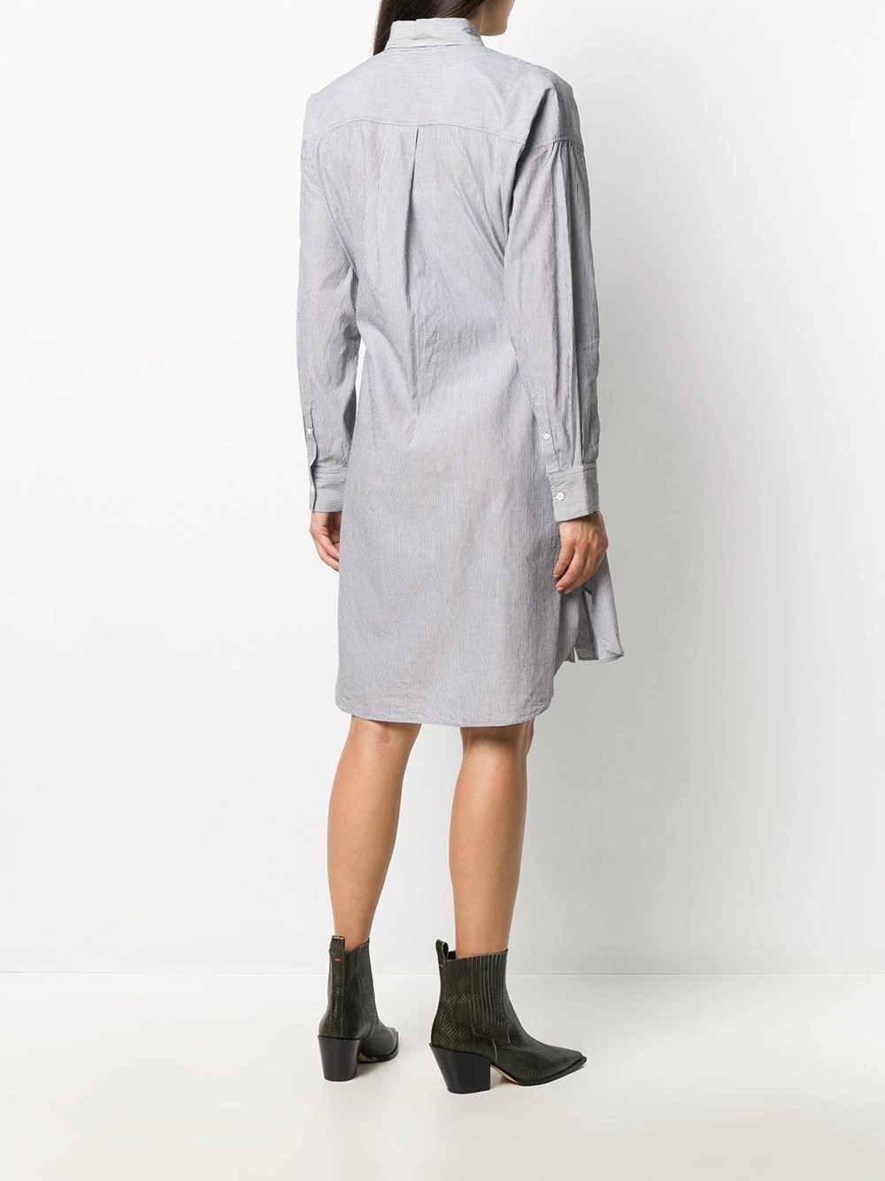 off-center Seen shirt dress - 4