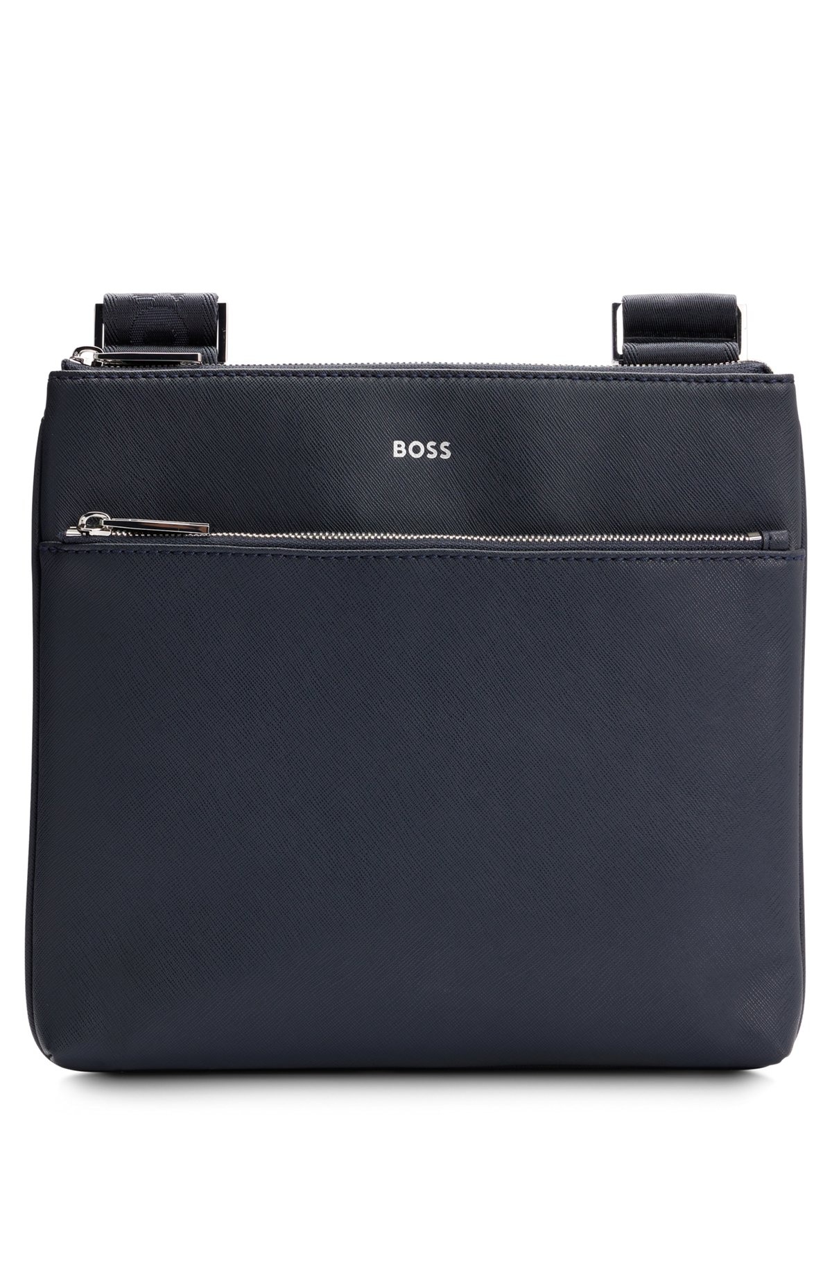 STRUCTURED-LEATHER ENVELOPE BAG WITH LOGO DETAIL - 2
