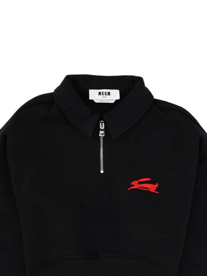 MSGM Follow The Rabbit half-zip sweatshirt outlook