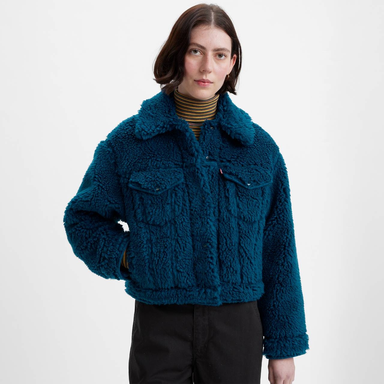 BABY BUBBLE SHERPA TRUCKER JACKET - 2