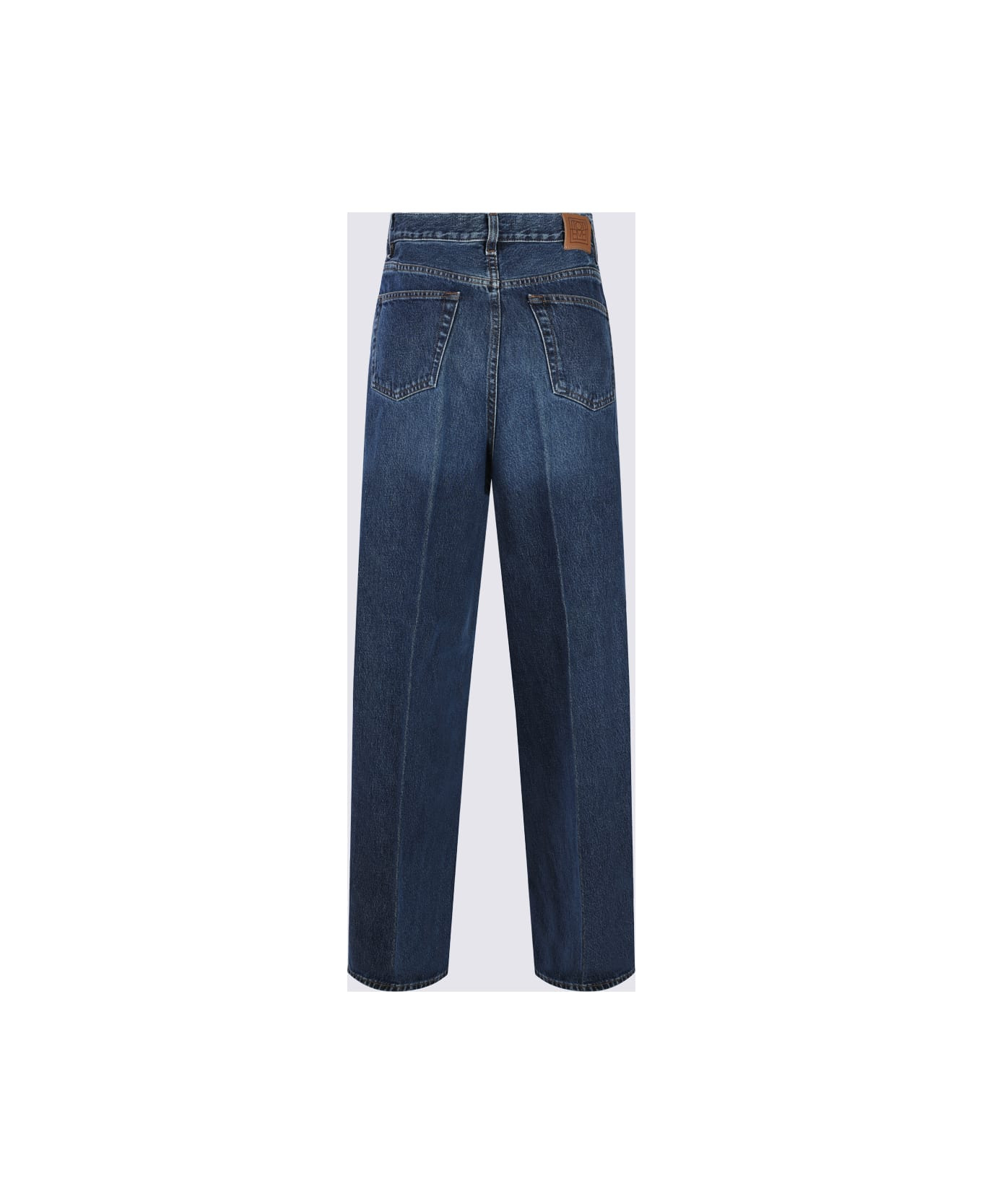 Dark Blue Cotton Jeans - 2