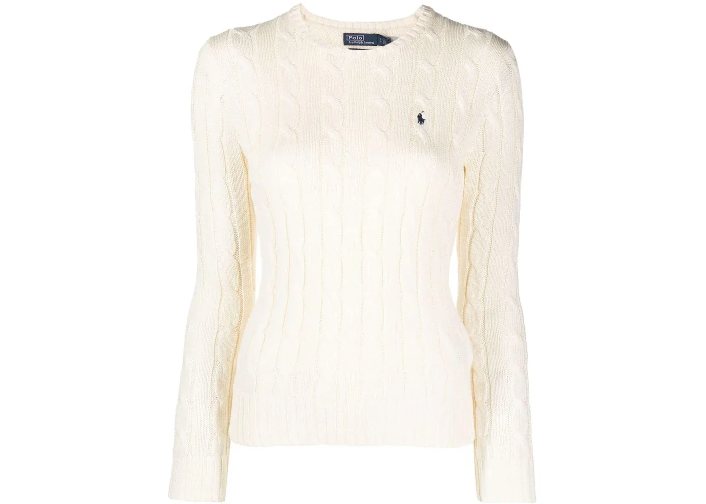 Polo Ralph Lauren Cable-Knit Cotton Crewneck Sweater Cream - 1