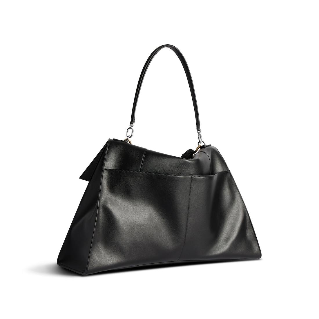 Women's Hourglass Soft Large Handbag in Black - 3