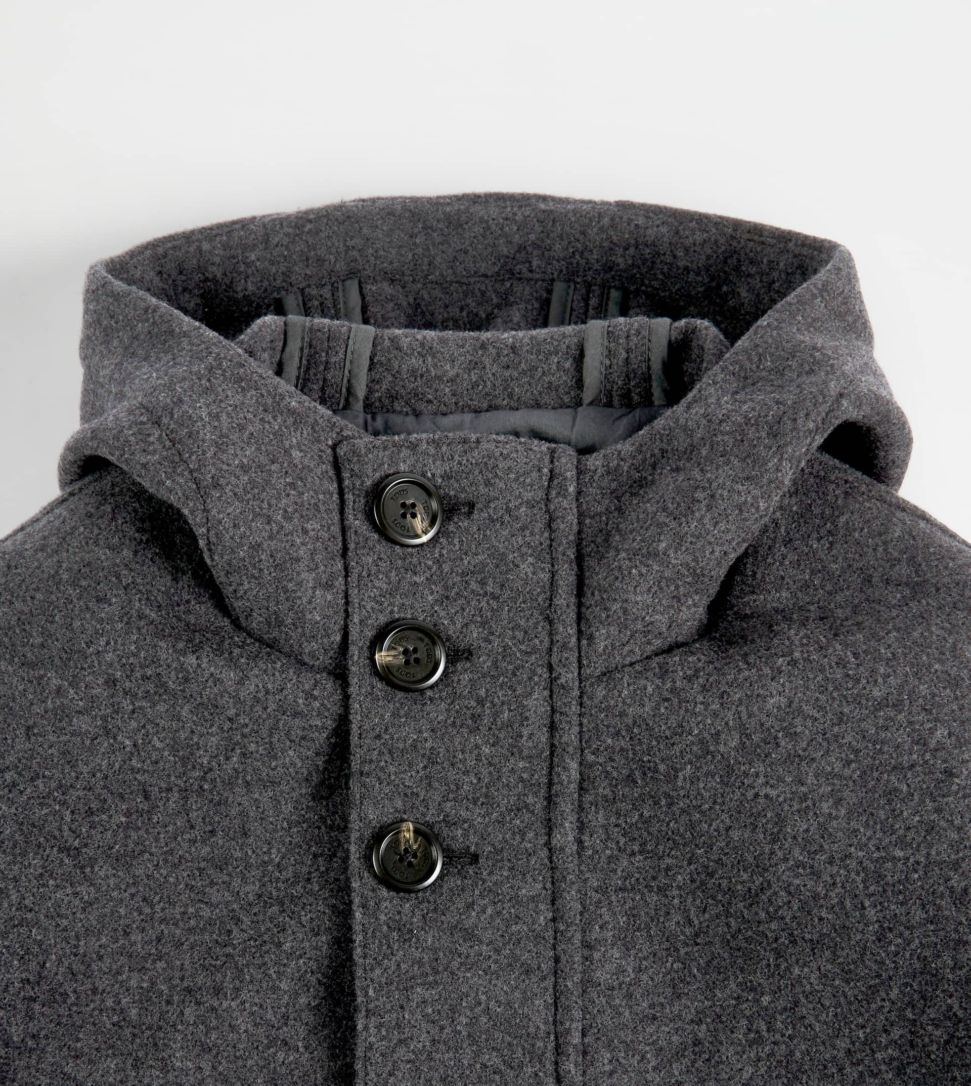 PARKA IN WOOL - GREY - 10