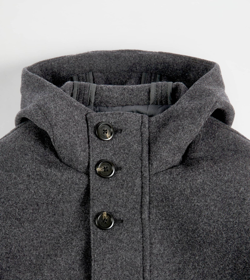 PARKA IN WOOL - GREY 10