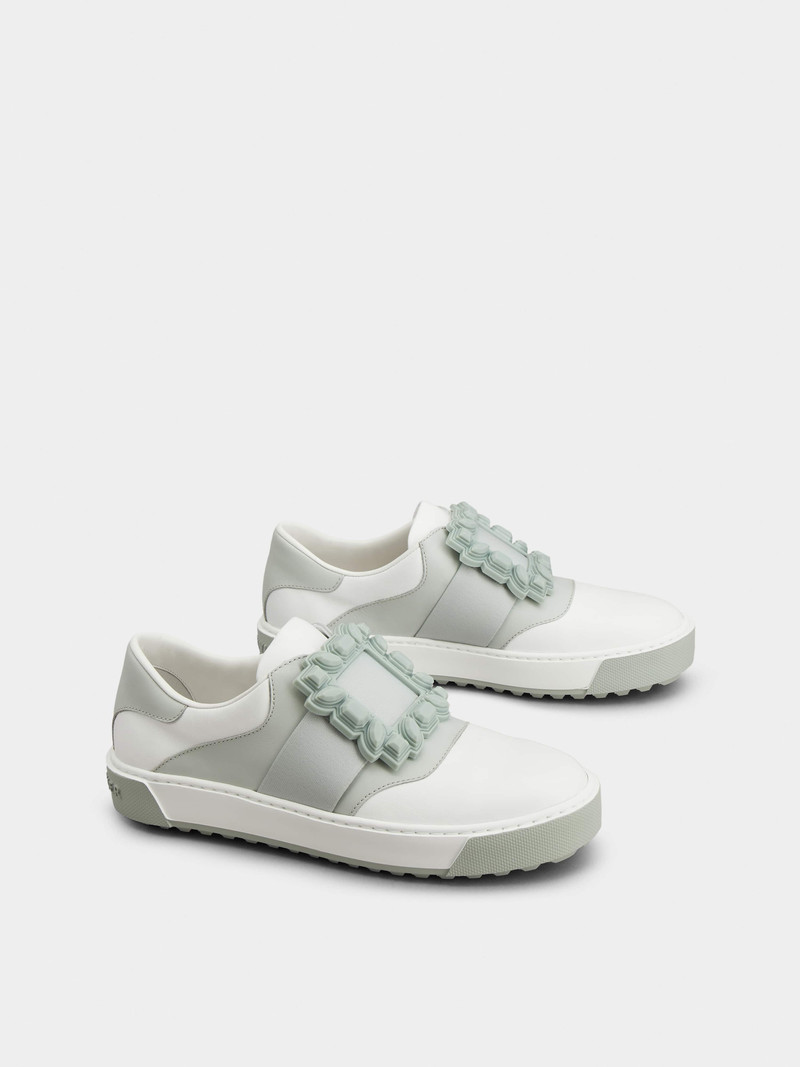 Very Vivier Rubber Buckle Sneakers in Leather 2