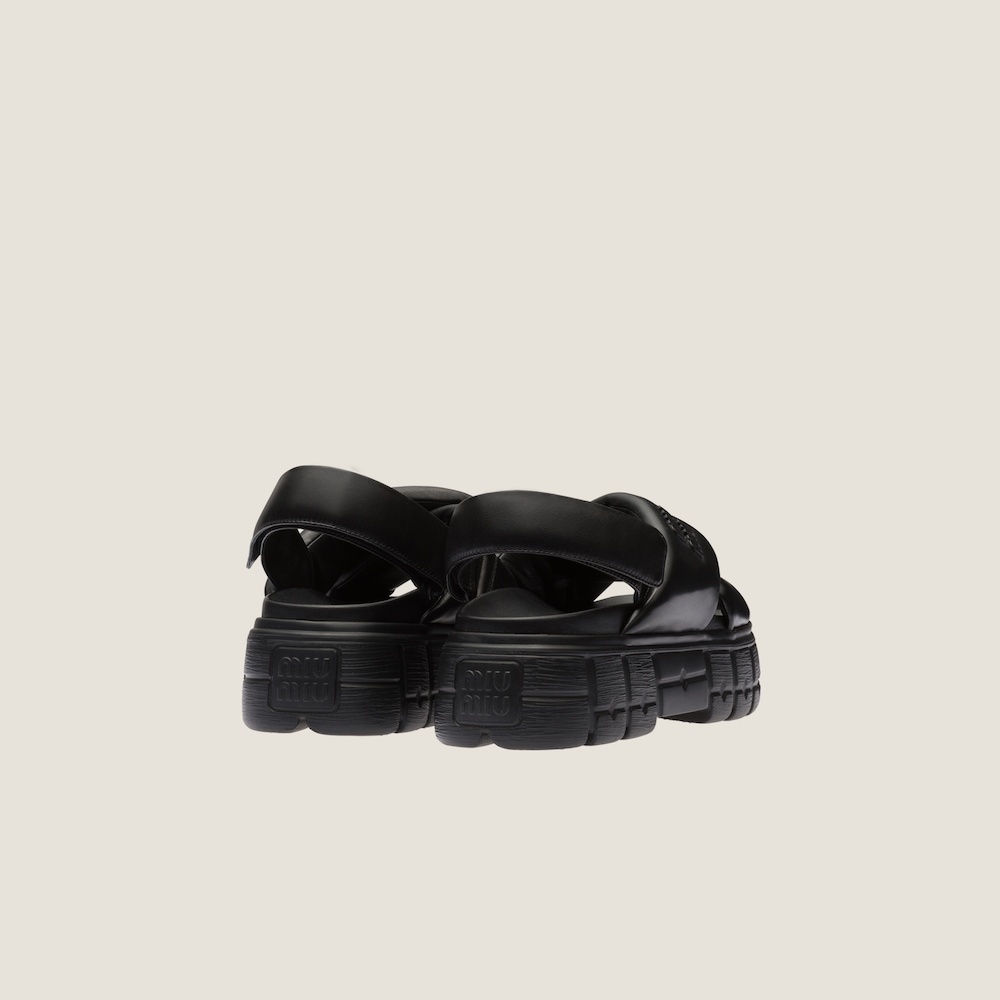 Sporty nappa leather sandals - 3