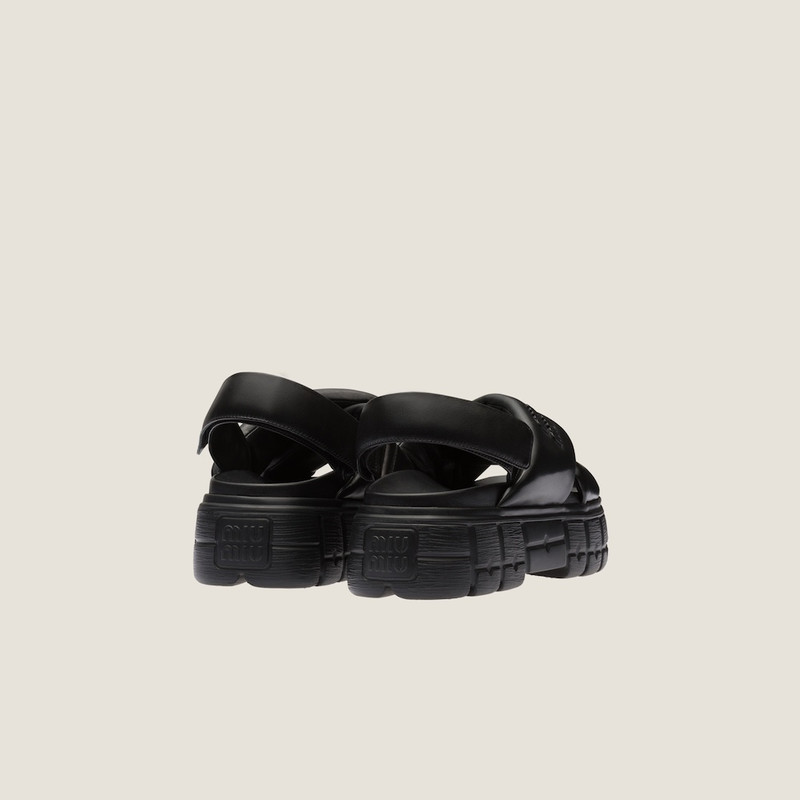 Miu Miu Sporty nappa leather sandals outlook