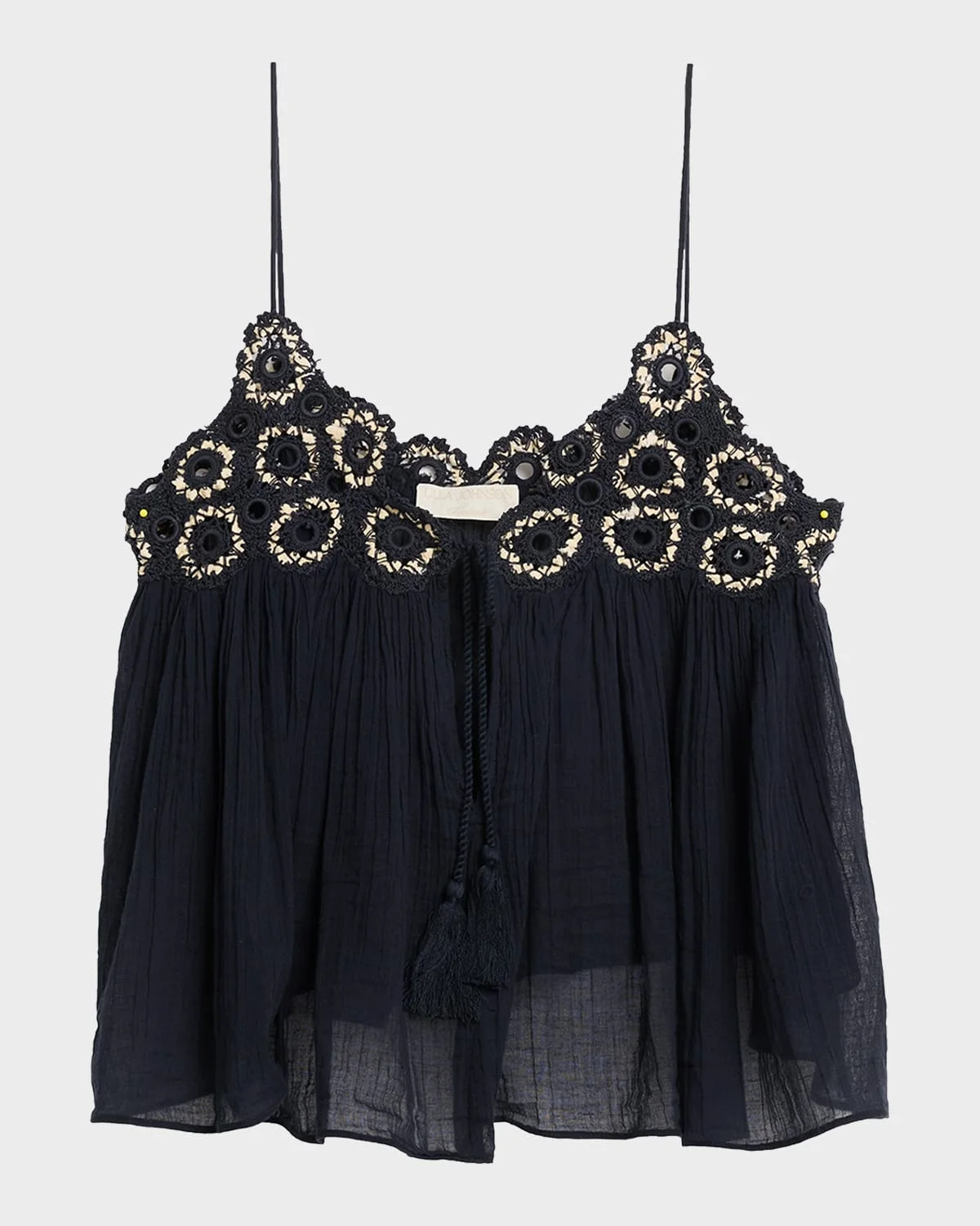Alessia Embroidered Gauze Tank Top - 1