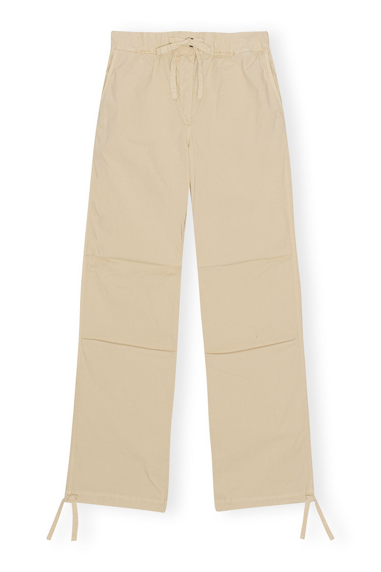 WASHED COTTON CANVAS DRAW STRING PANTS - 1