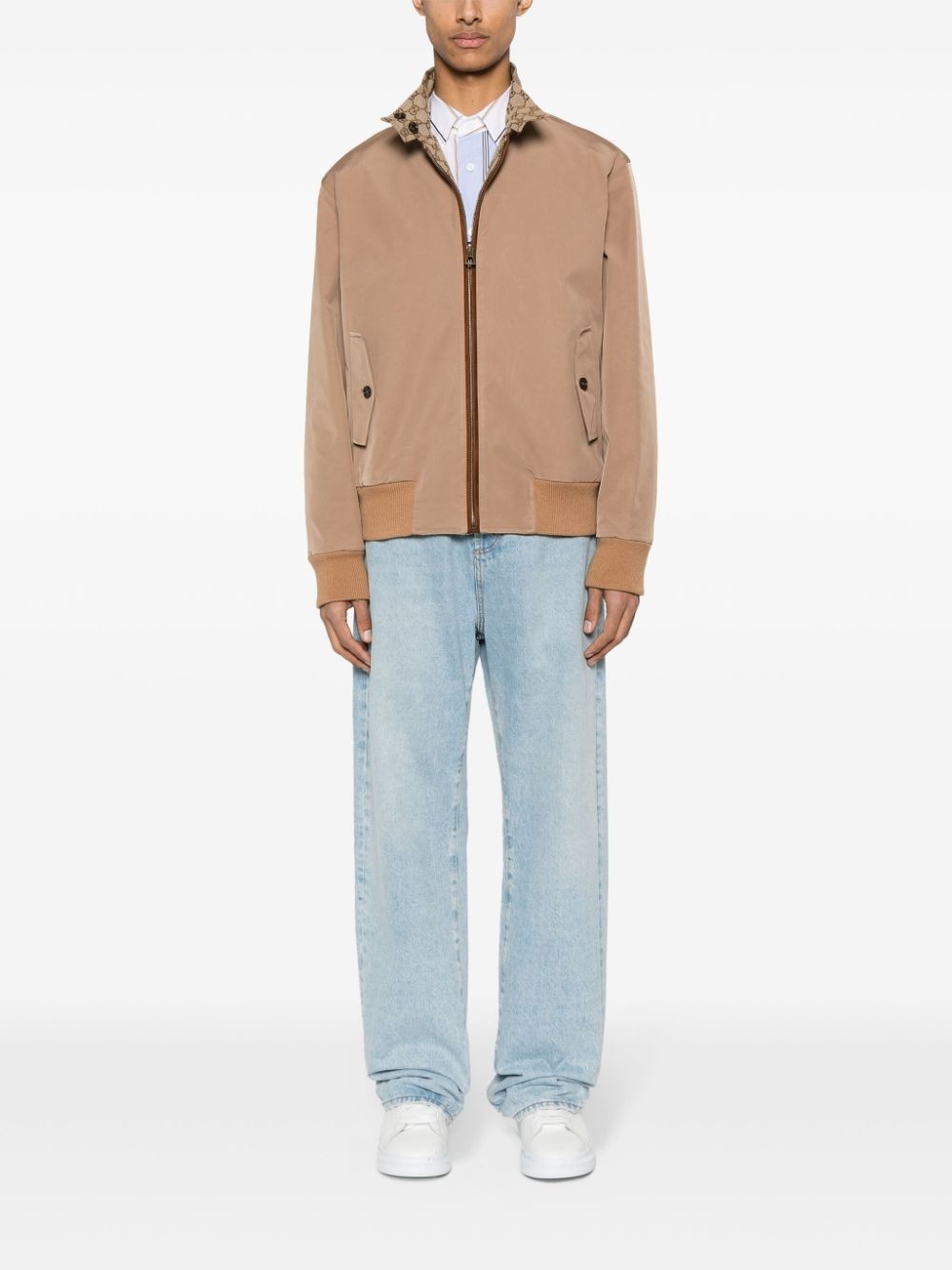 GG Supreme-canvas reversible jacket - 2