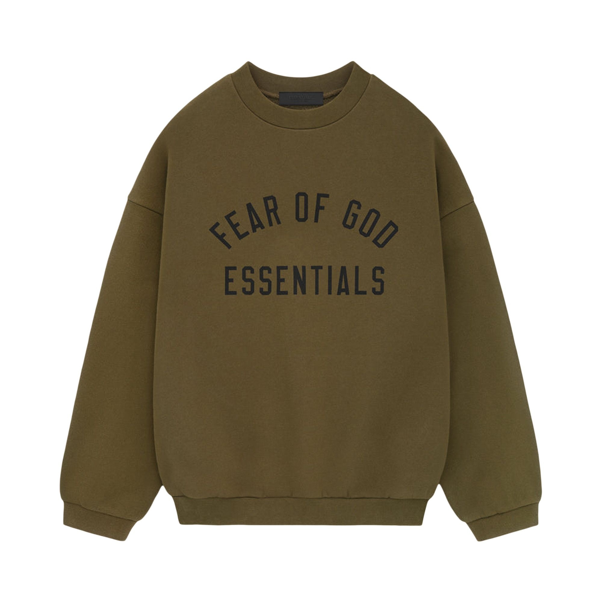 Fear of God Essentials Fleece Crewneck 'Olive' - 1
