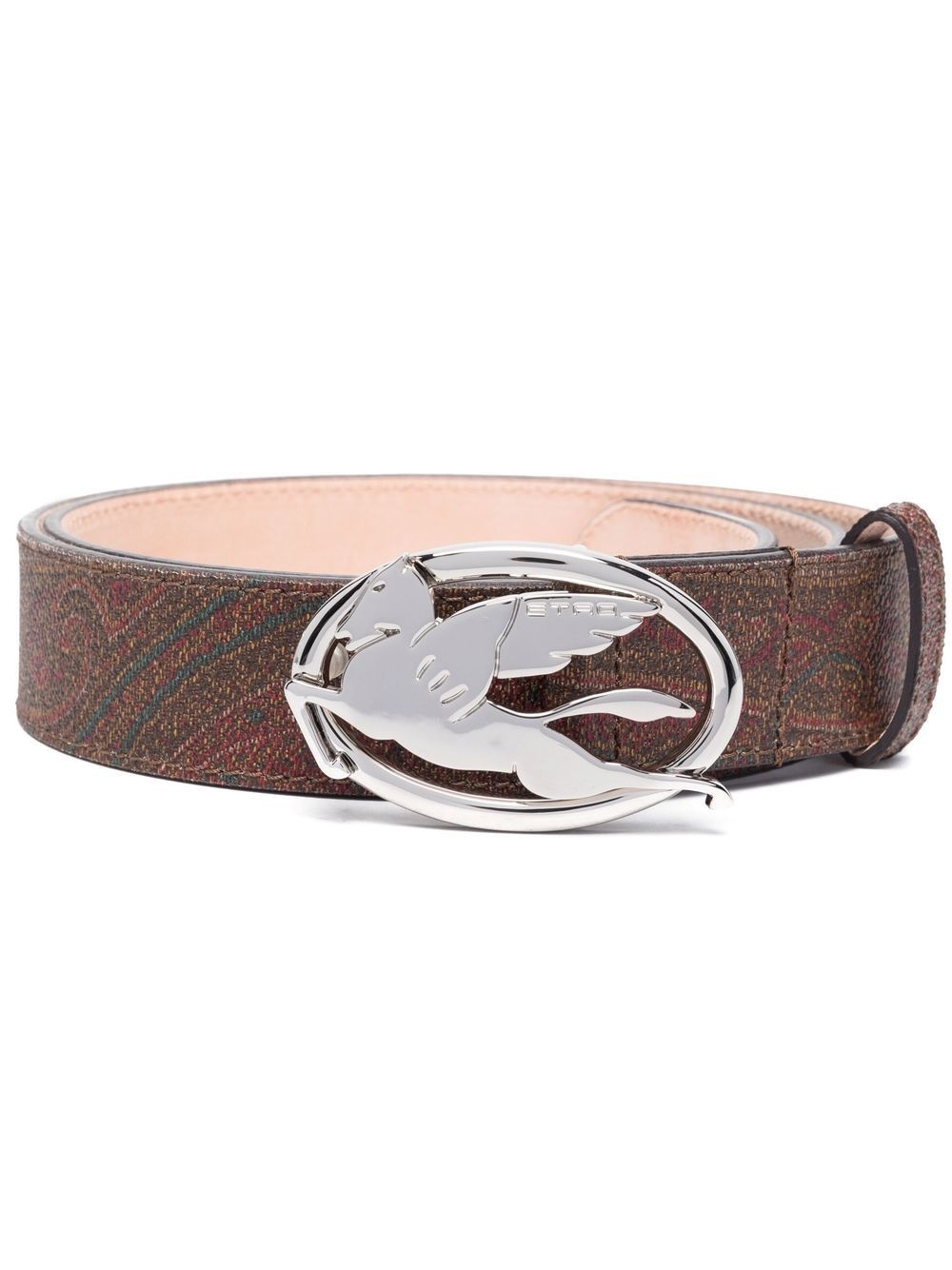 paisley-print pegasus-buckle belt - 1