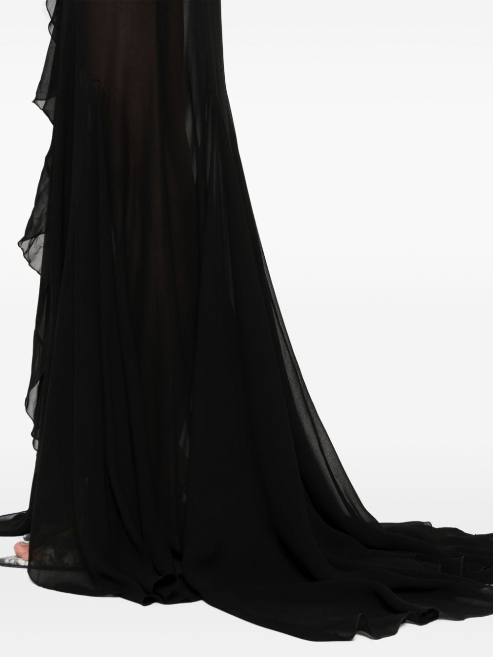 semi-sheer maxi dress - 5