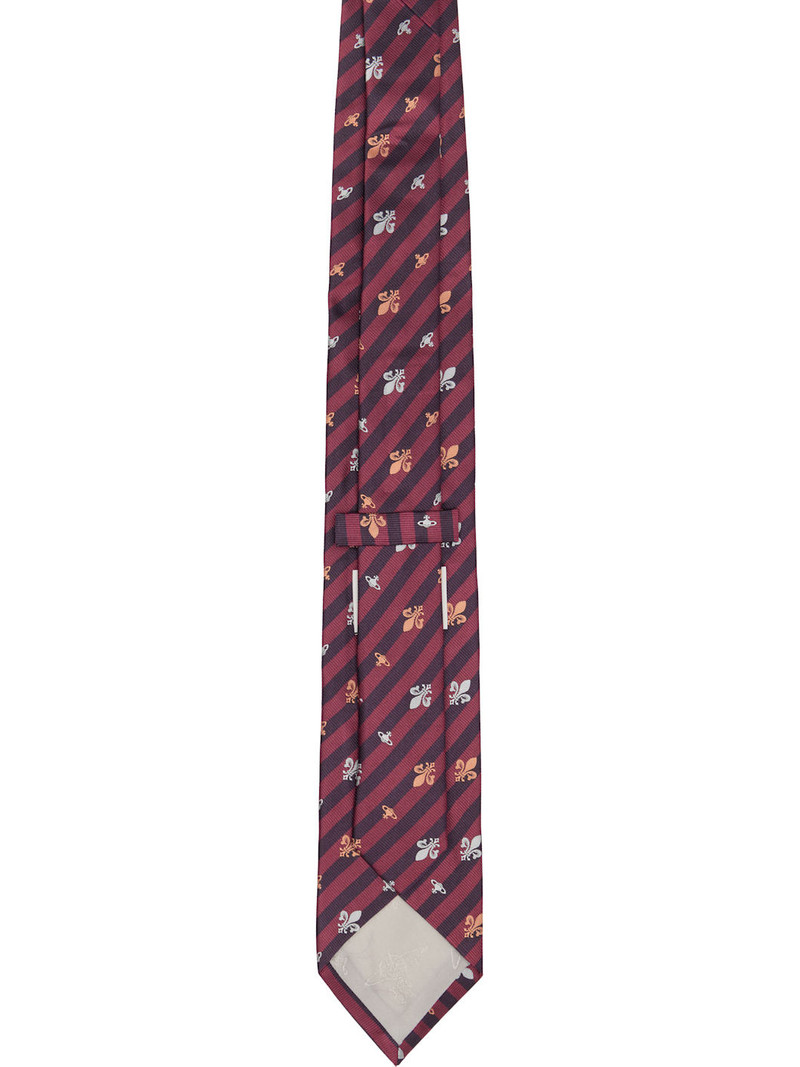 Vivienne Westwood Burgundy & Black Silk Tie outlook