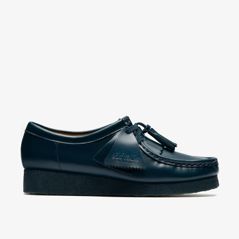 Wallabee Dark Teal Leather 1