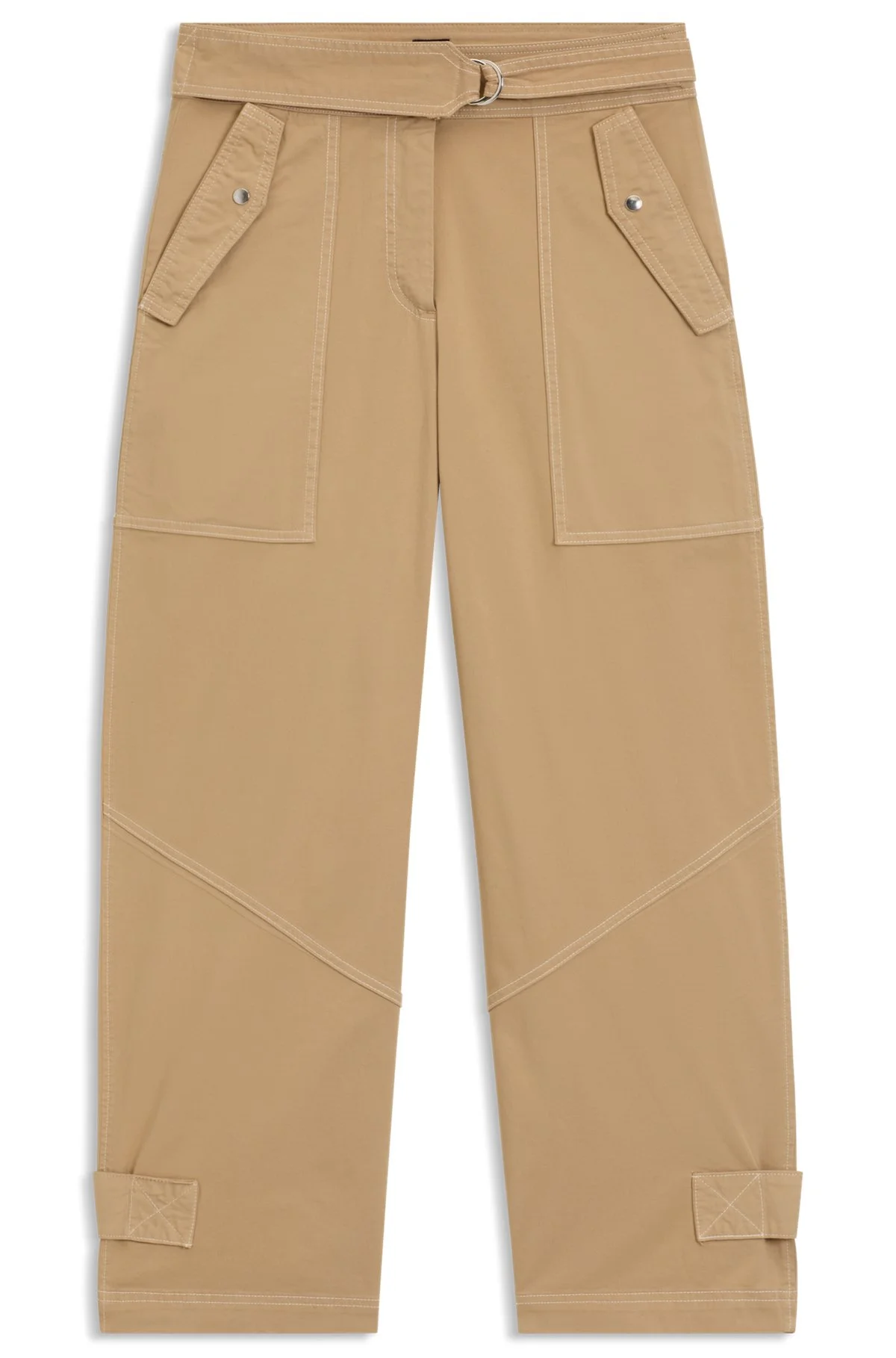 BALLOON-LEG TROUSERS IN PAPER-TOUCH STRETCH-COTTON TWILL - 1