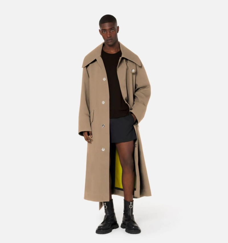 AMI Paris oversized belted trench coat outlook