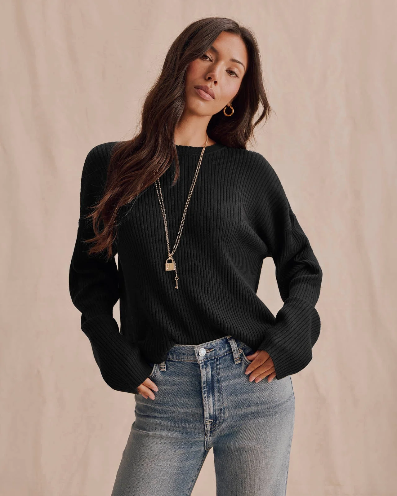 Georgie Rib Crewneck - 1