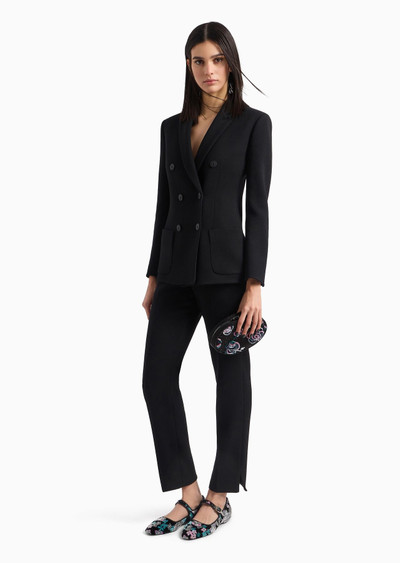 GIORGIO ARMANI Double-breasted jacket in stretch double-sided wool outlook