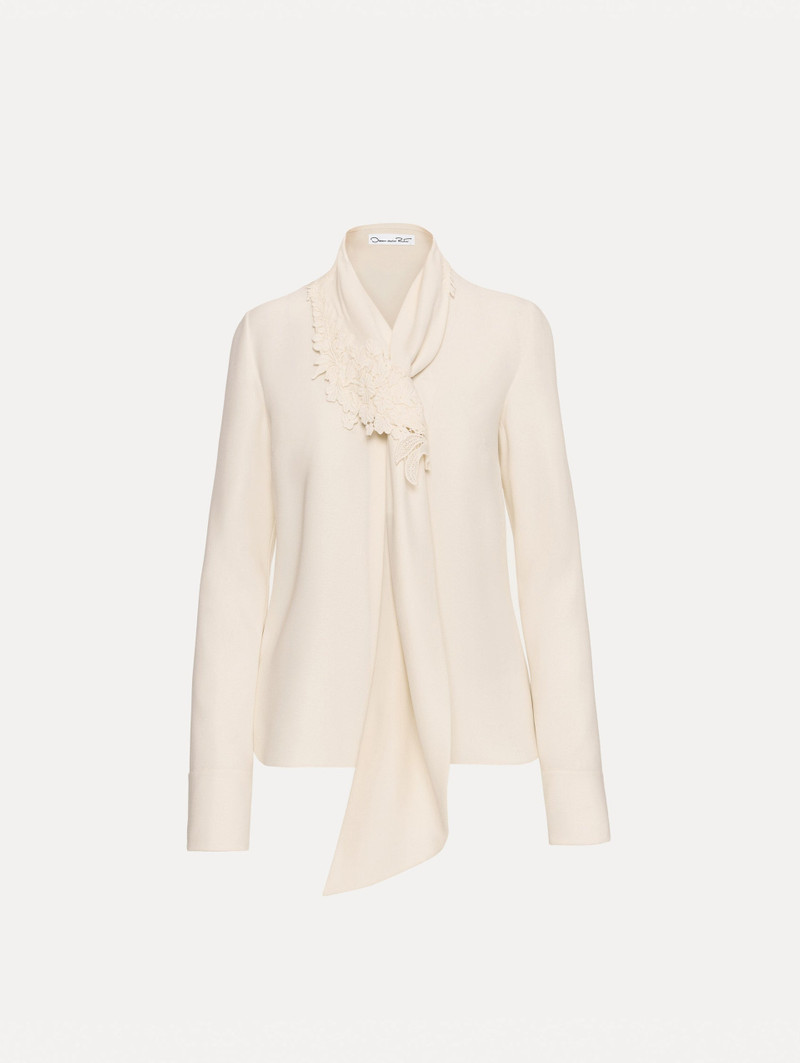 FOXGLOVE TIE-NECK GEORGETTE BLOUSE 1