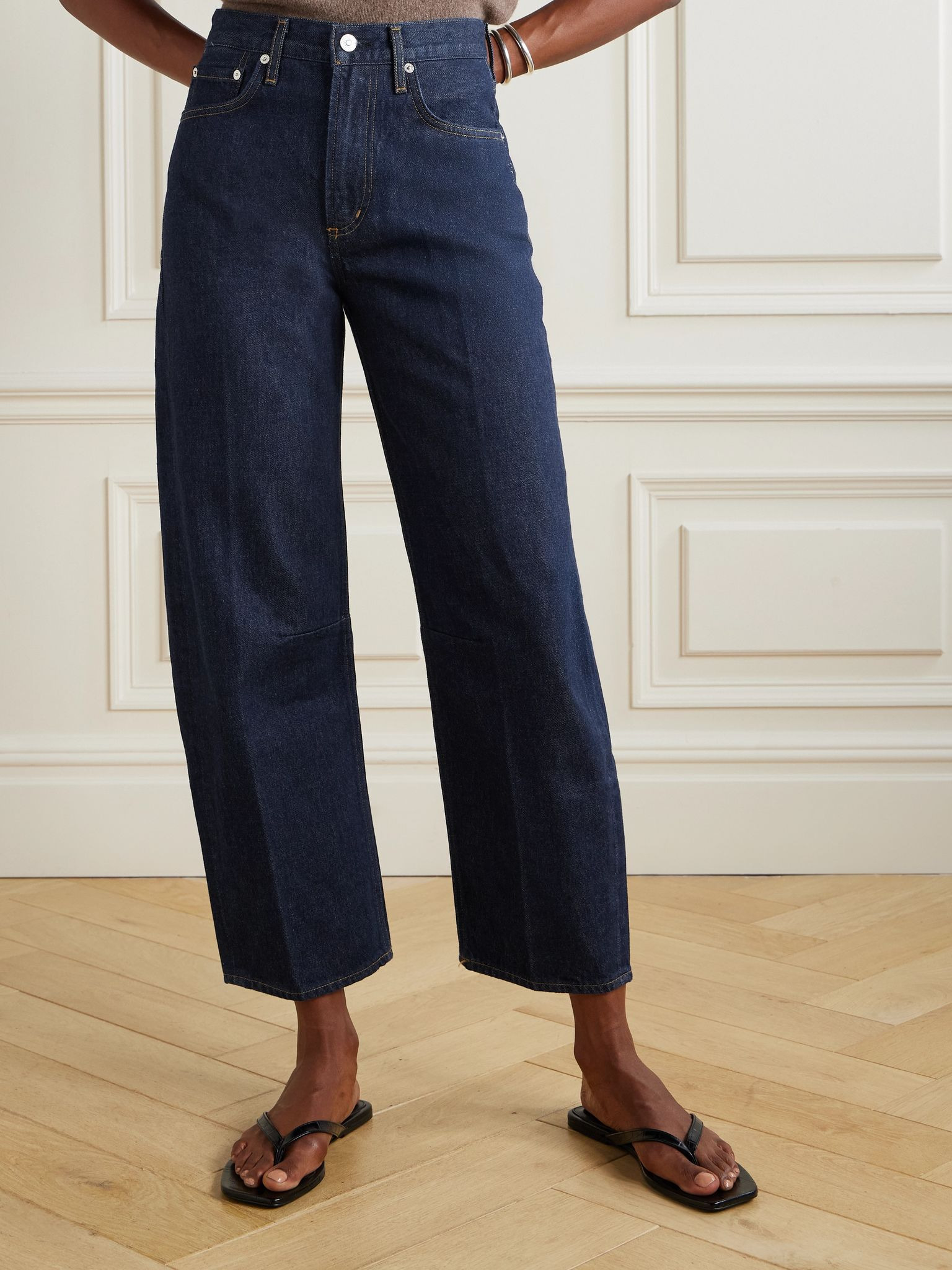 Miro mid-rise barrel-leg jeans Dark denim - 3