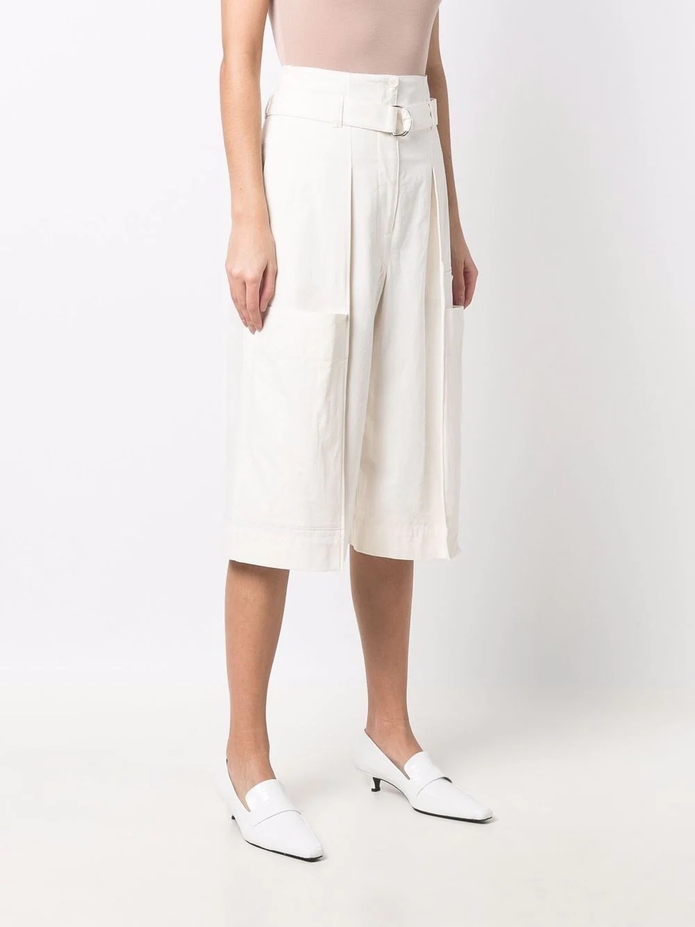 belted capri shorts - 3