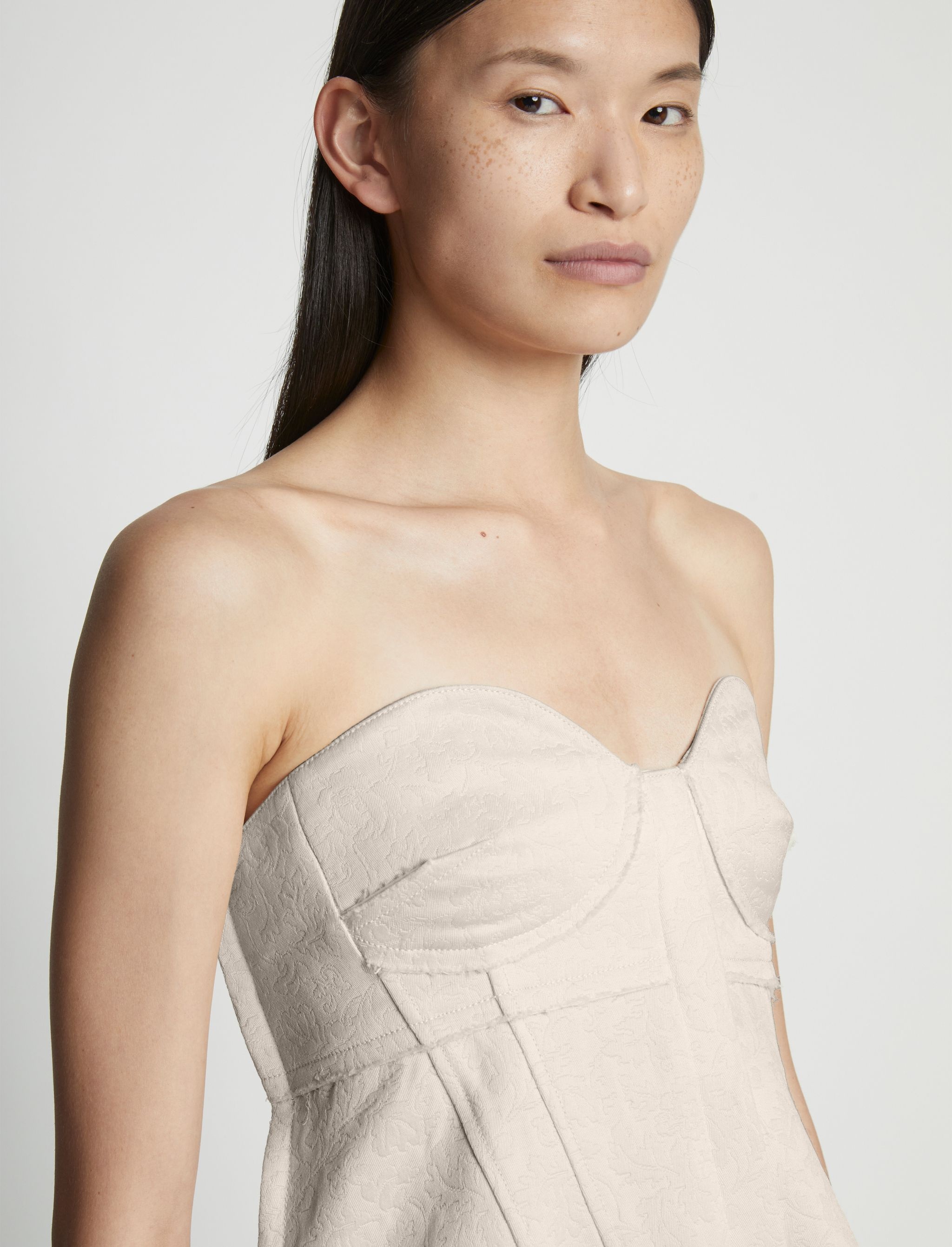 Cotton Wool Jacquard Bustier - 6