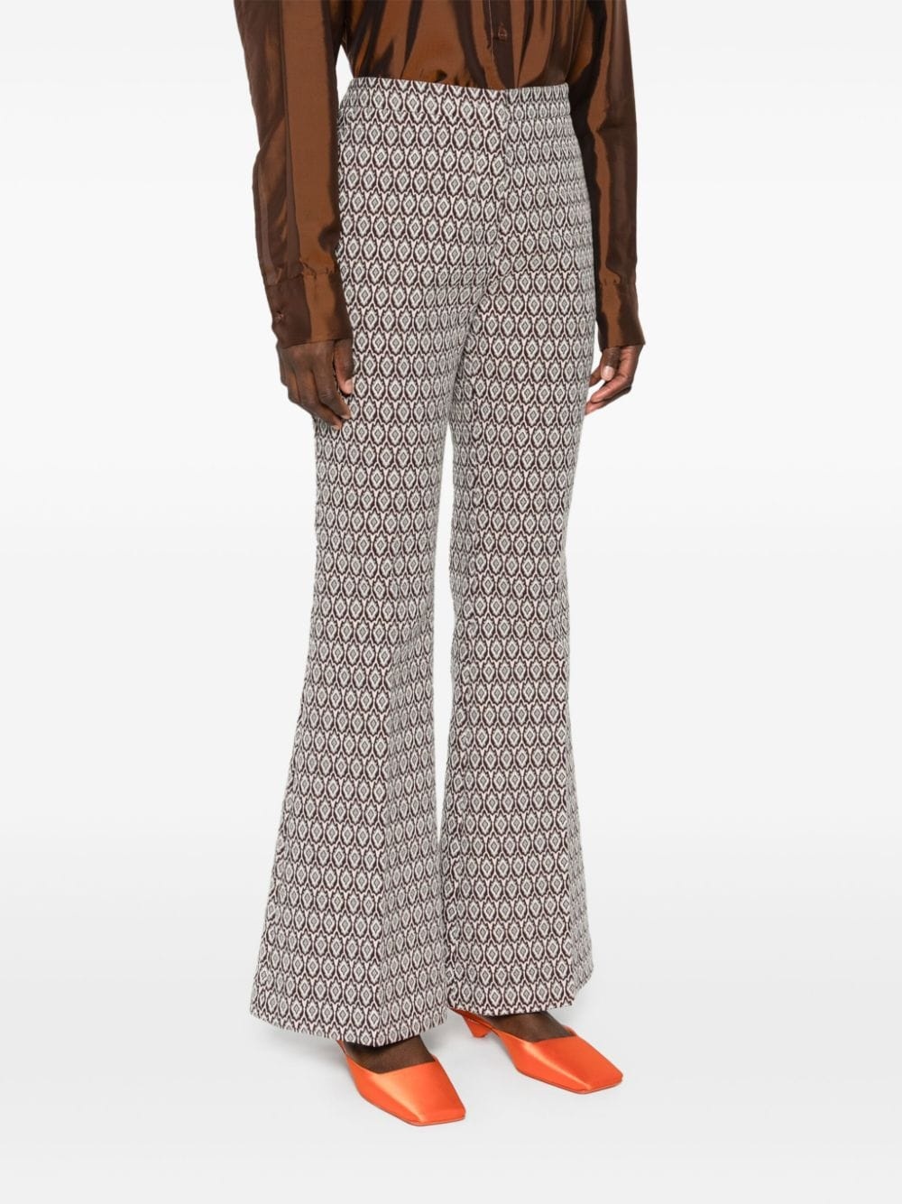 jacquard trousers - 3