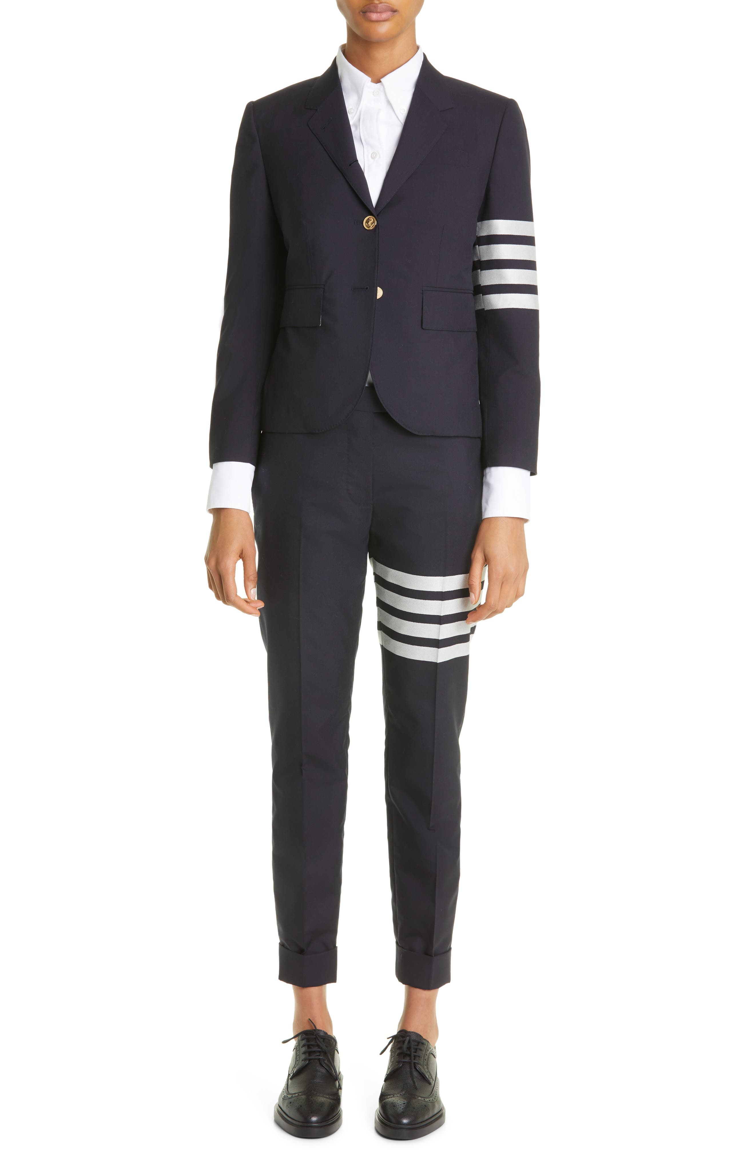 Stripe High Armhole Wool Sport Coat - 2