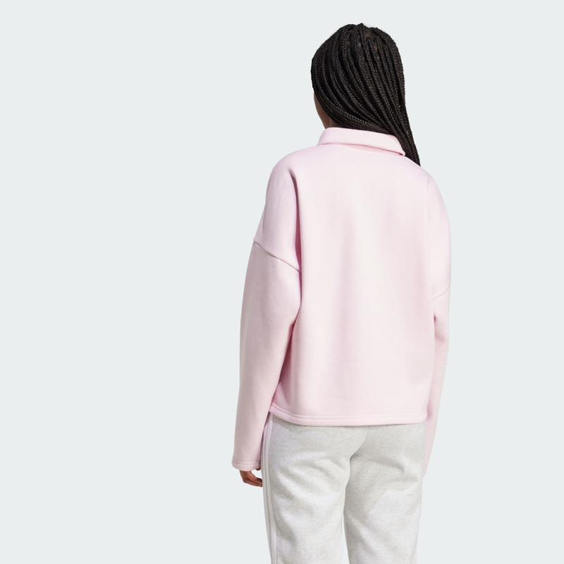 Essentials Linear Fleece Polo Sweatshirt 3
