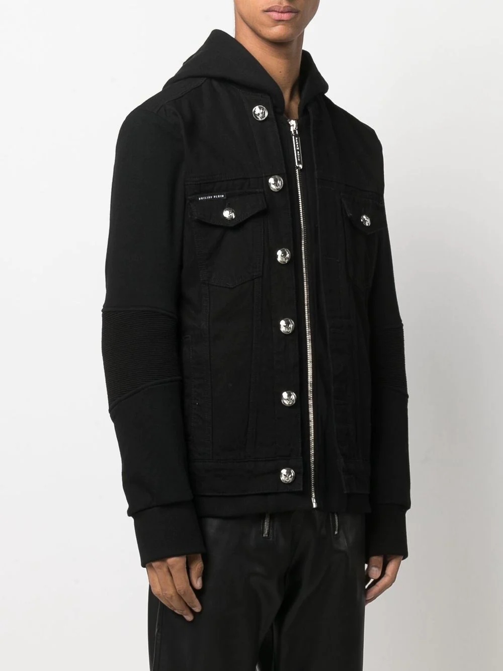 Plein™ hooded denim jacket - 3