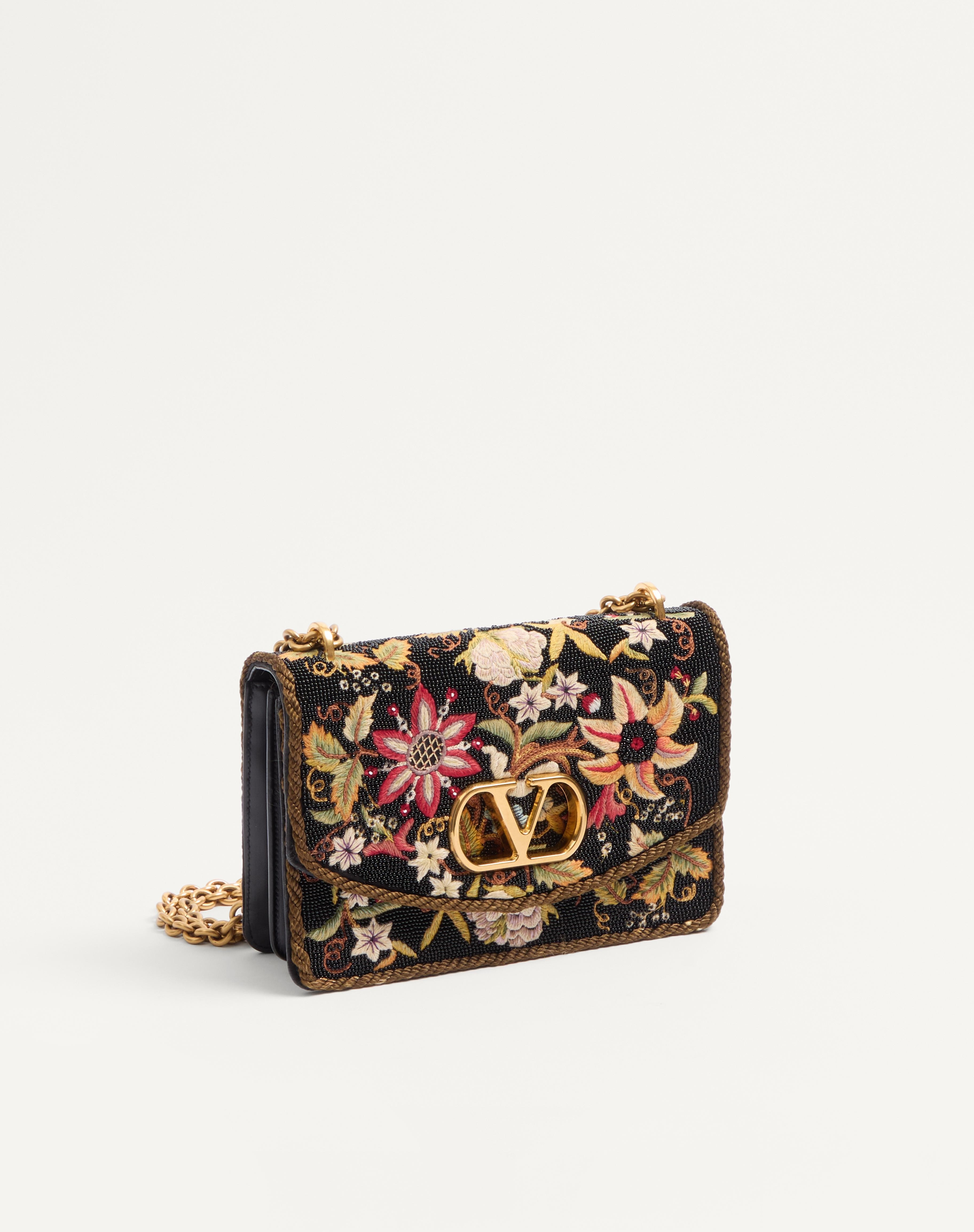 VALENTINO GARAVANI VAIN EMBROIDERED SHOULDER BAG - 2