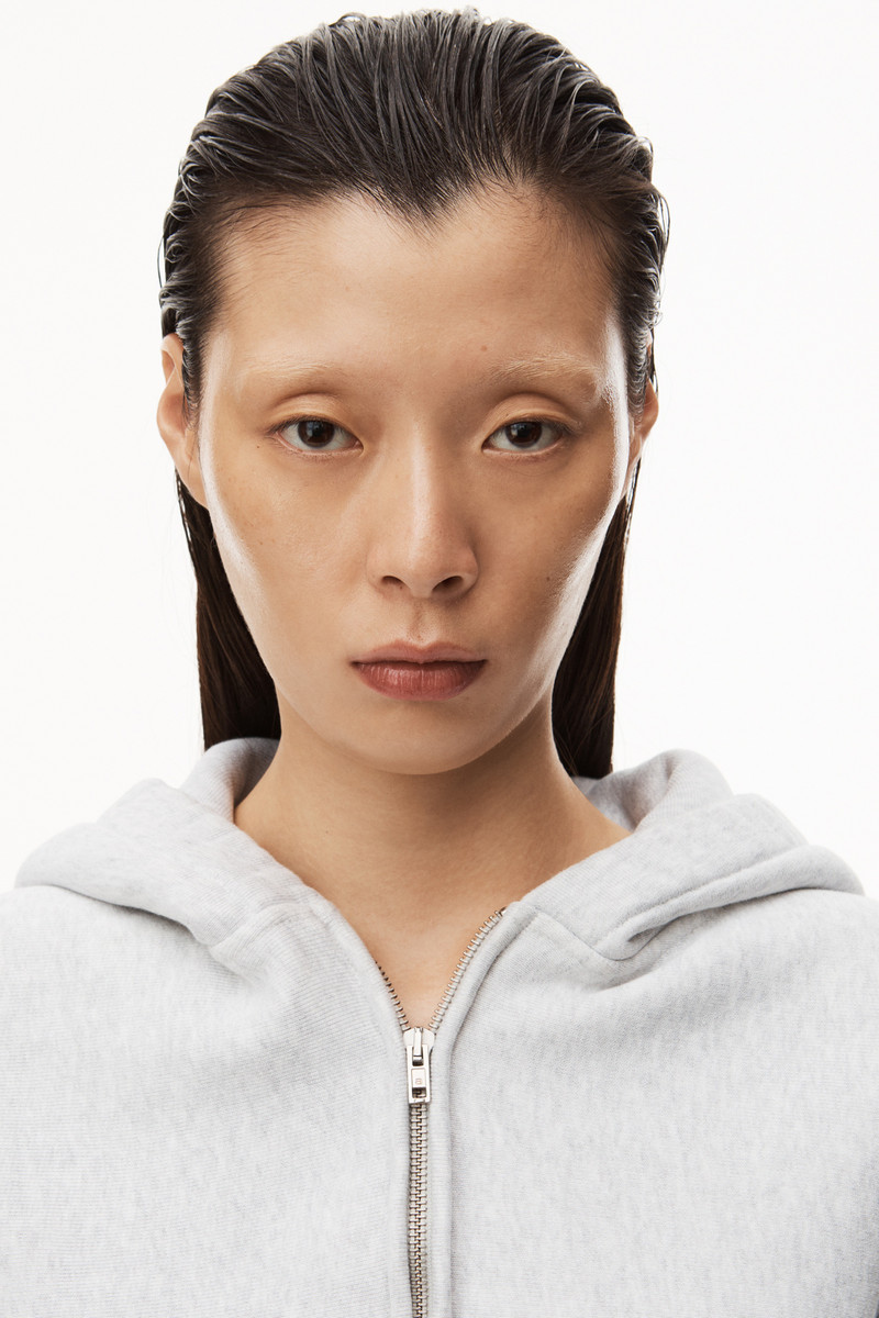 APPLE LOGO SHRUNKEN HOODIE IN TERRY 5