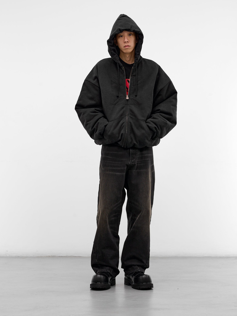 VETEMENTS Black Denim Spiral Jeans outlook