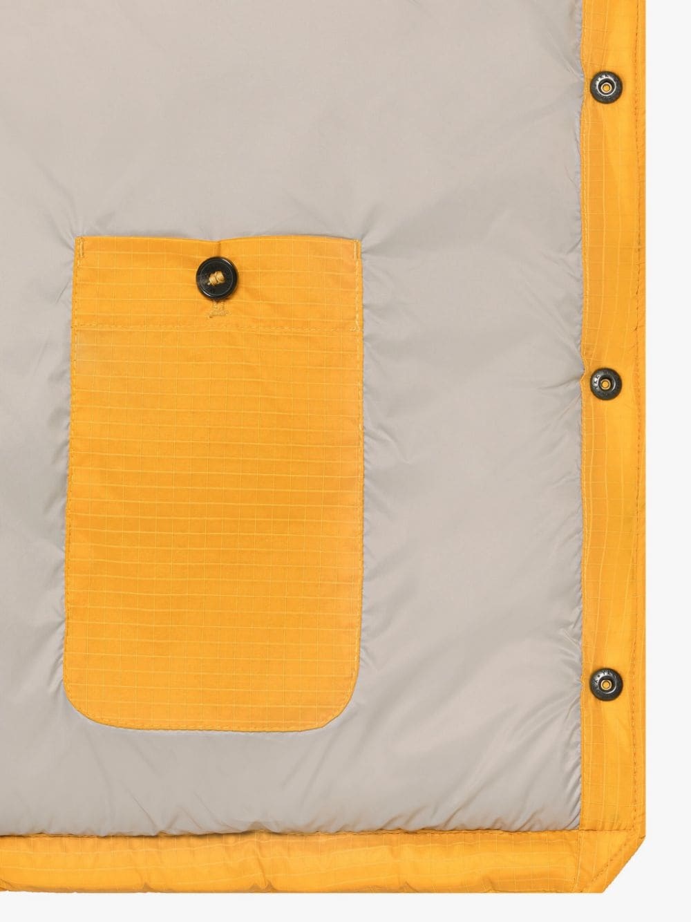 CONTRAST YELLOW & KHAKI NYLON GILET - 6