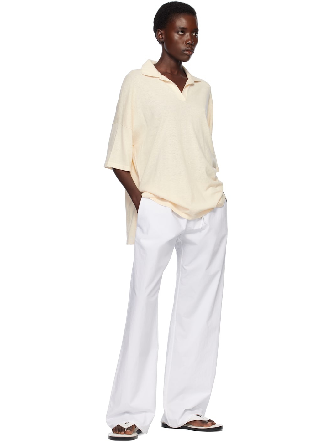 Beige Oversize Polo - 4