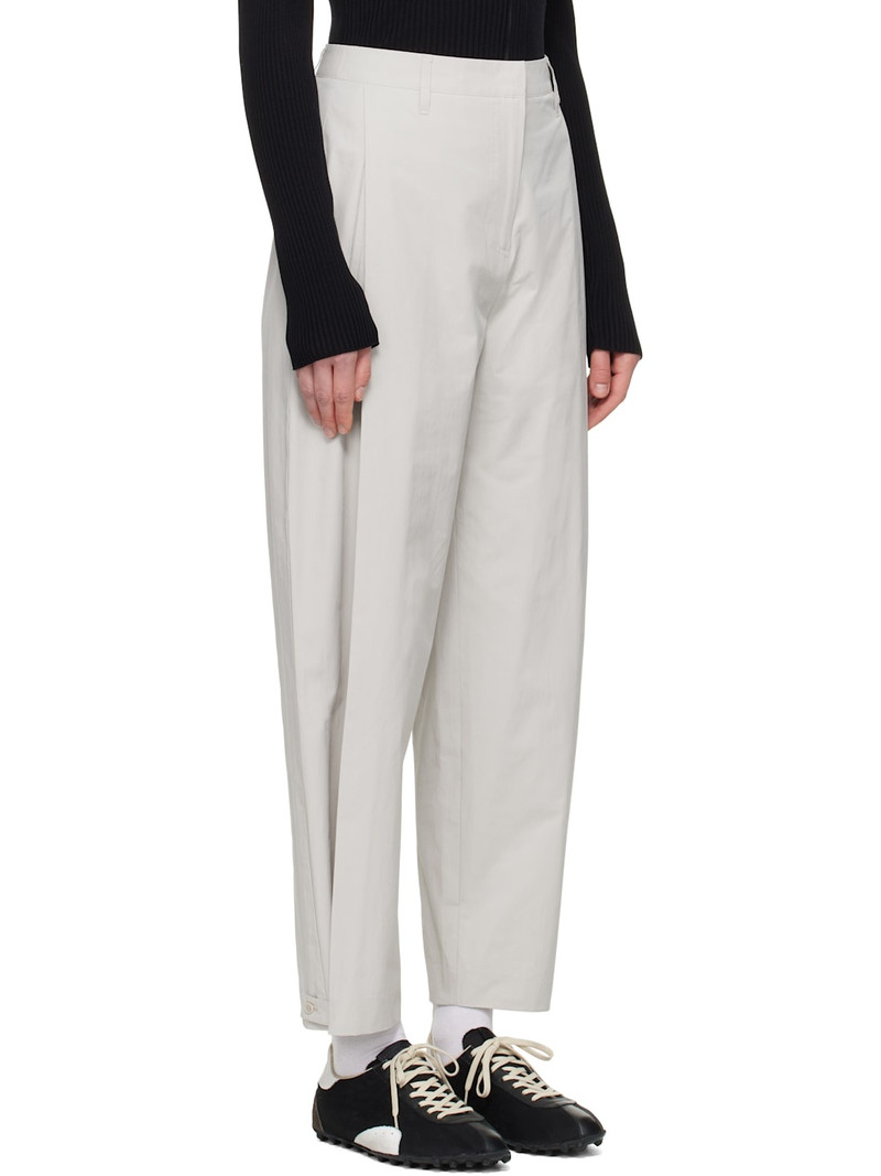 Gray Button Garconne Trousers 2