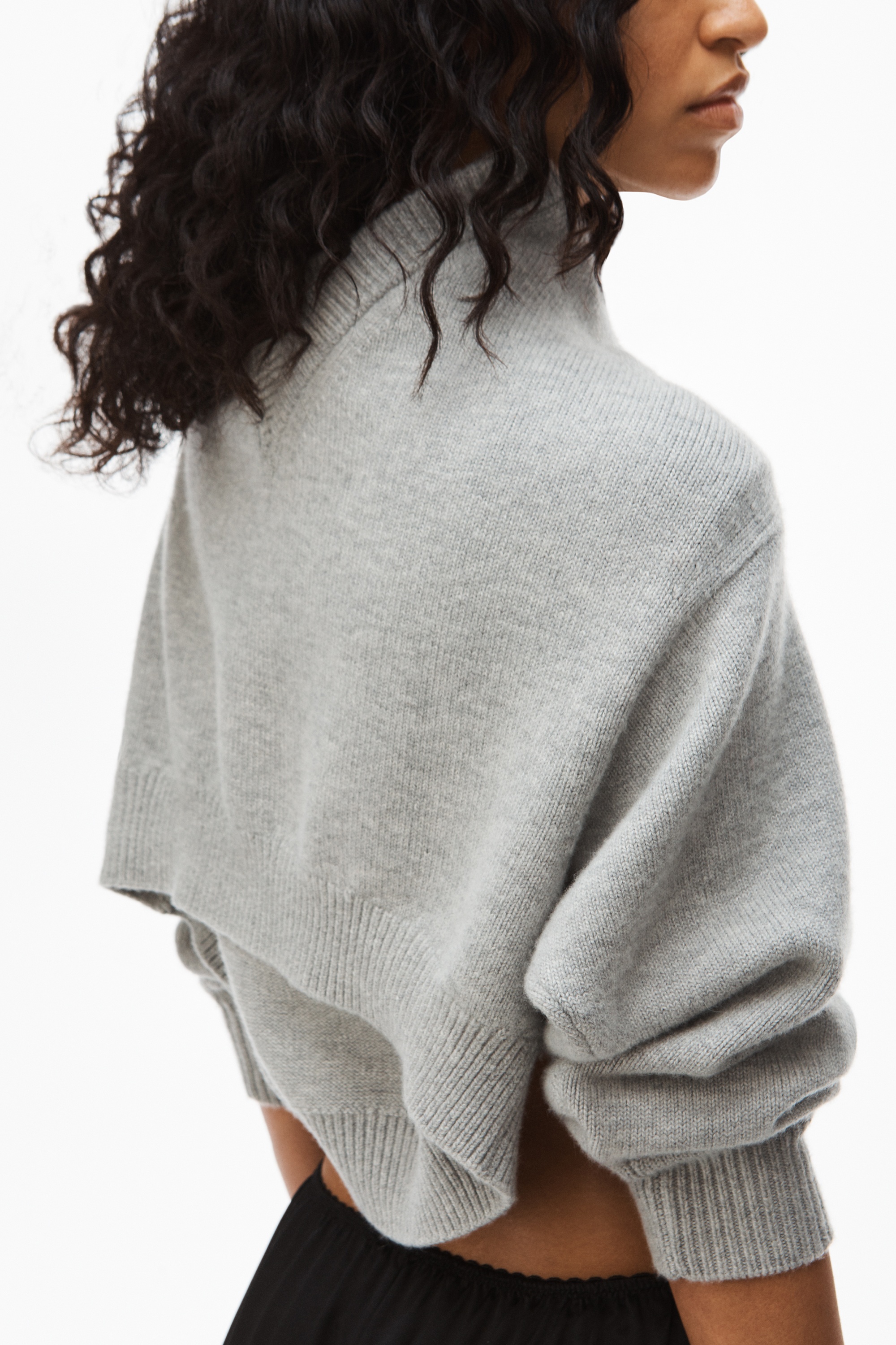 FRONT KNOT SHRUG IN CASHMERE WOOL - 5