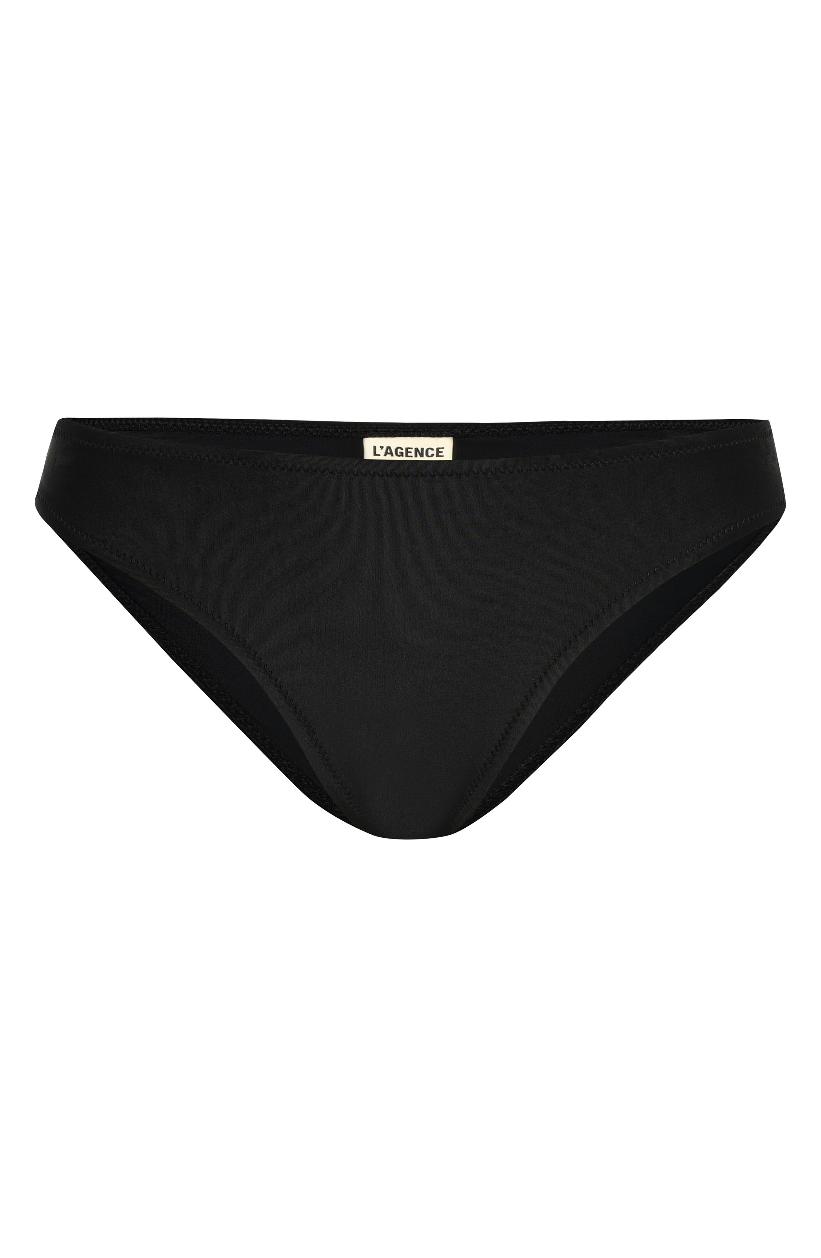 L'AGENCE Nicole Classic Bikini Bottoms in Black at Nordstrom - 3