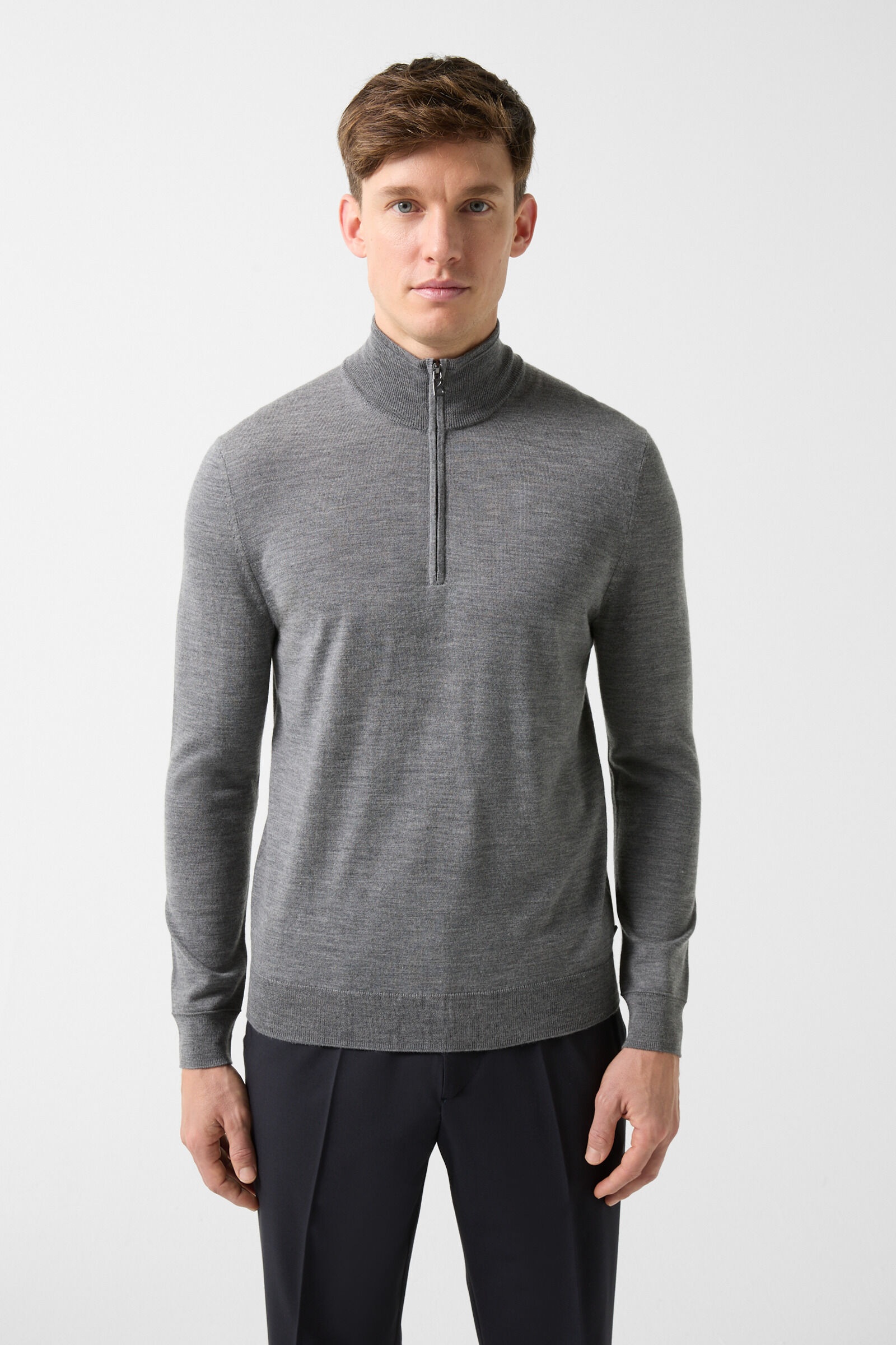 Ouri Half-zippered sweater in Gray - 2