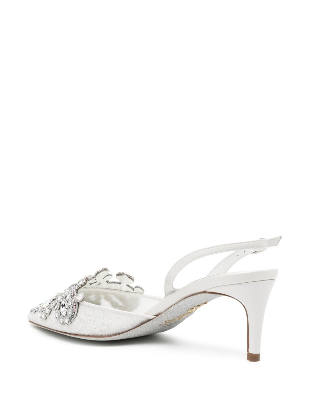 Veneziana 50mm crystal slingback pumps - 3